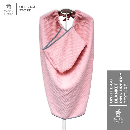 Maison Elmesa Baby Blanket On The Go - Pink Dreamy Texture