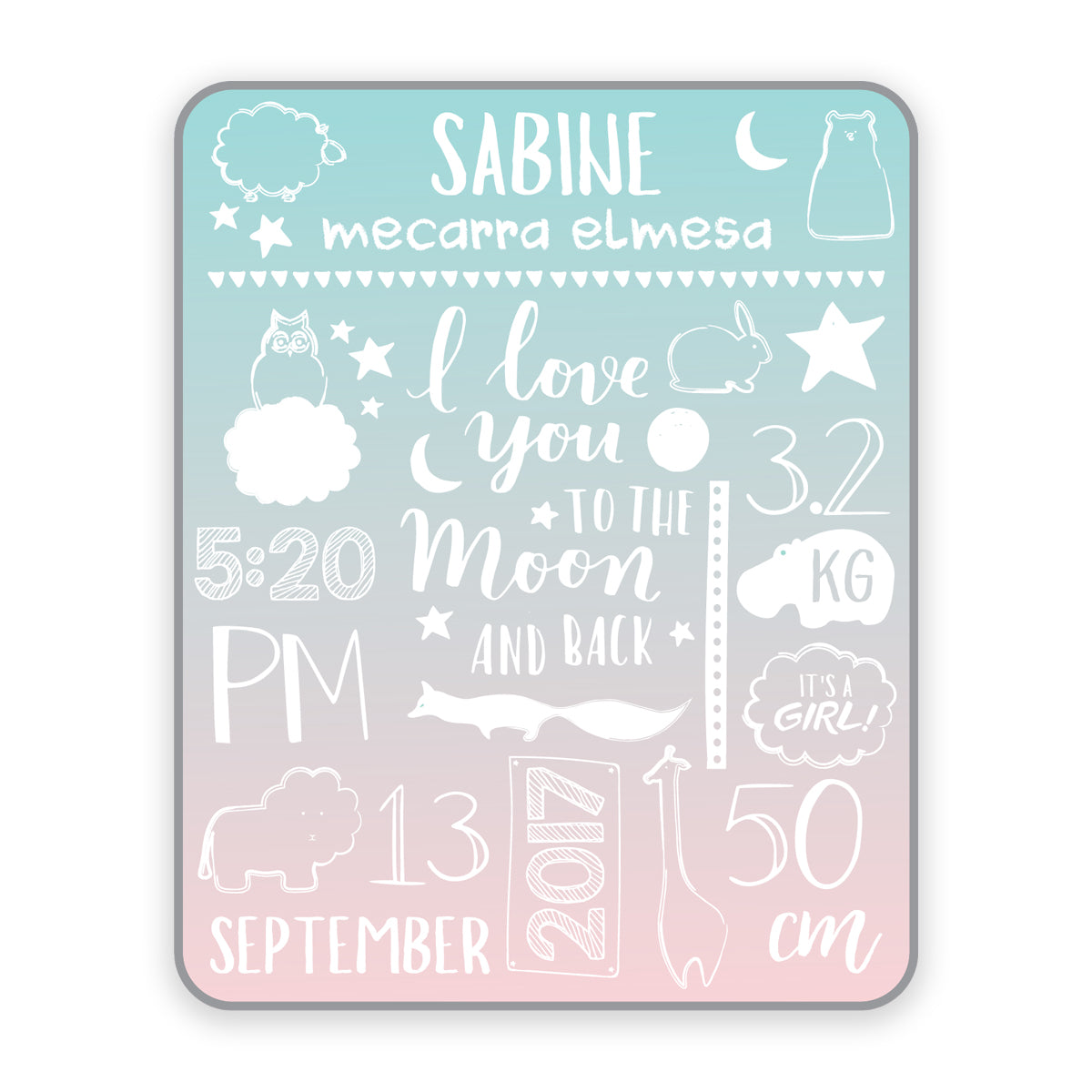 Maison Elmesa Baby Blanket - Moon Series