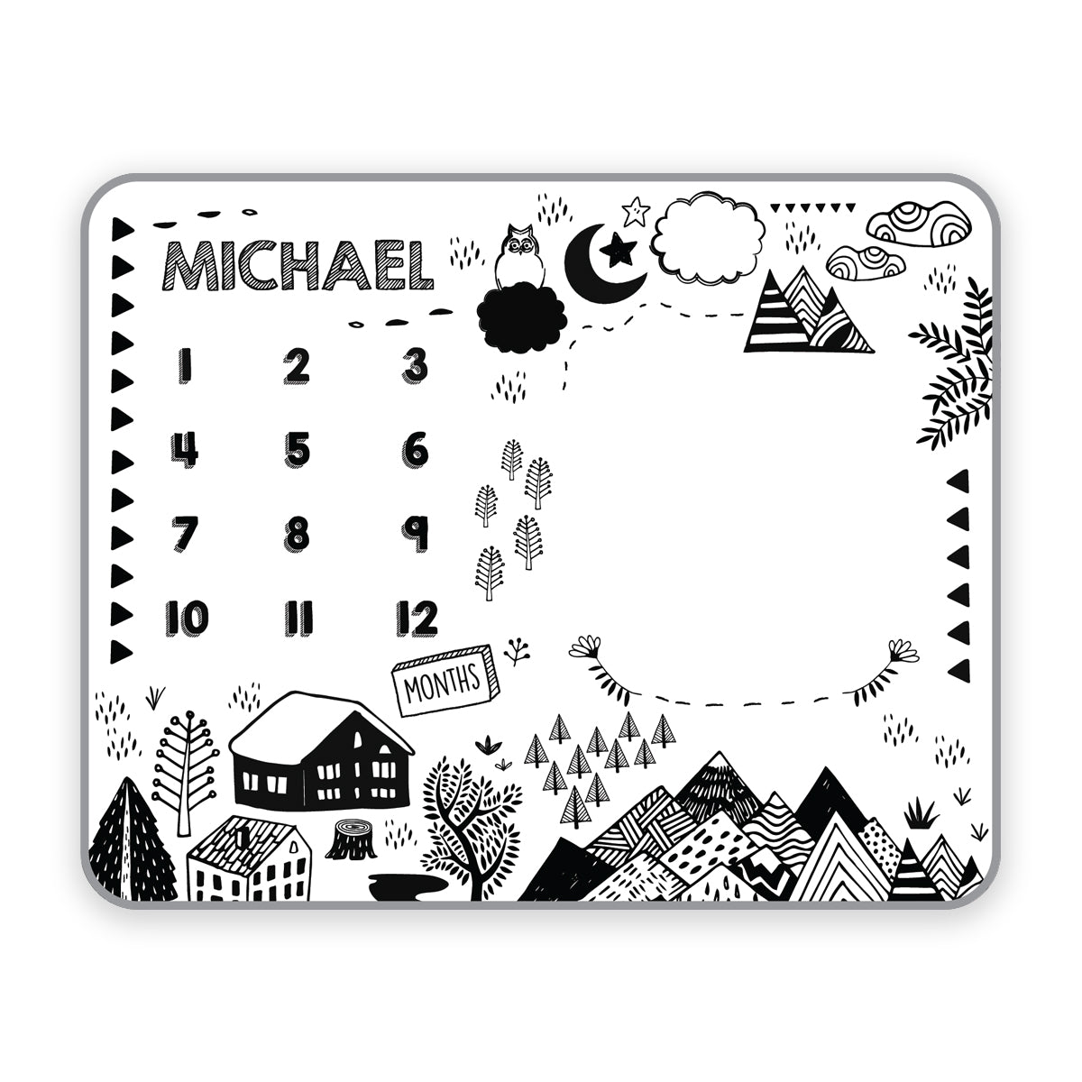 Maison Elmesa Baby Blanket - Milestone Series
