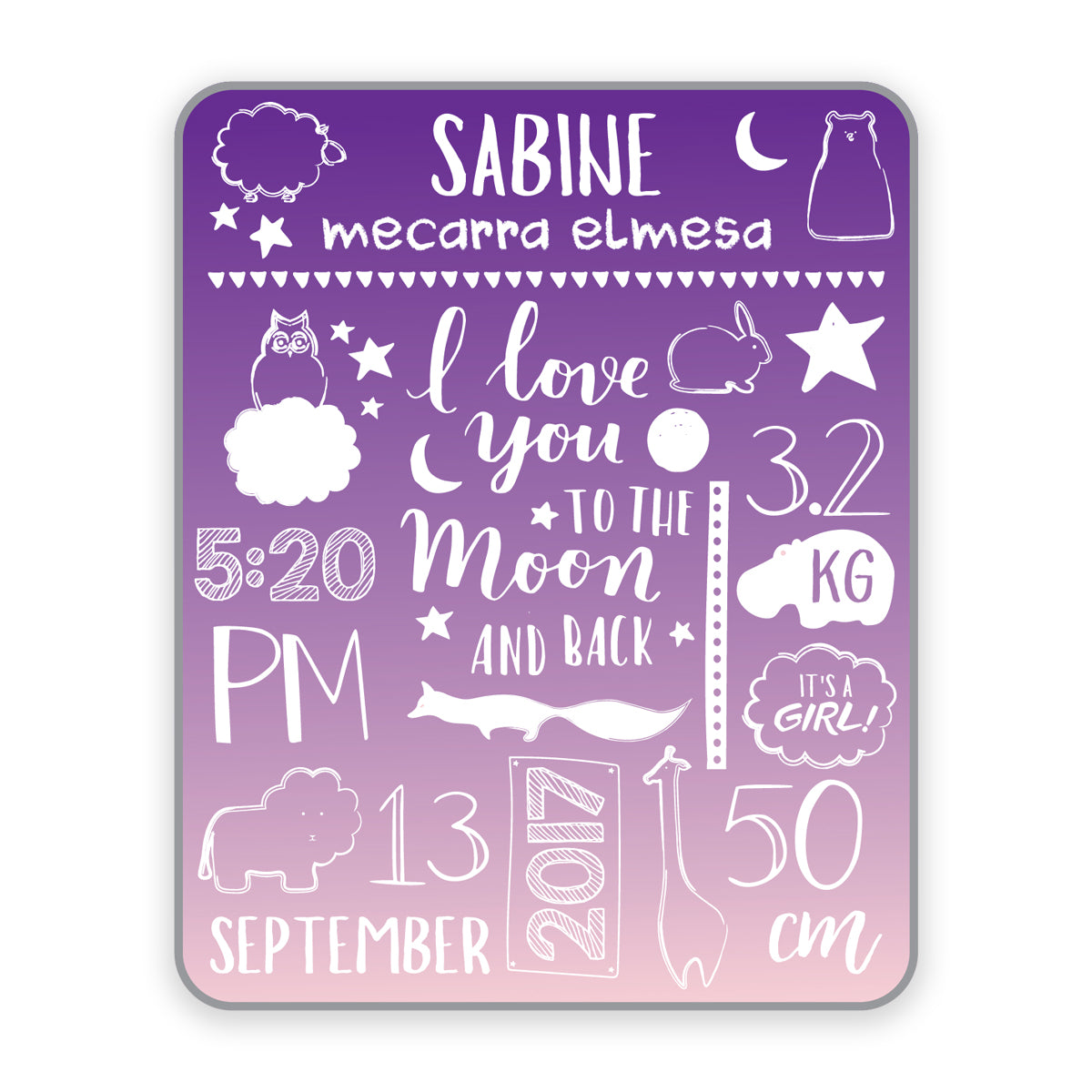 Maison Elmesa Baby Blanket - Moon Series