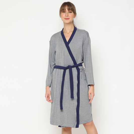 Maison Elmesa Nursing Robe - Darkmisty Navy
