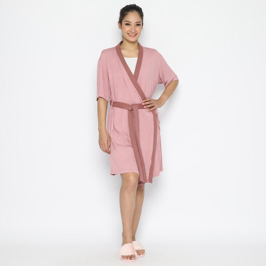 Maison Elmesa Nursing Robe Short - Lilac Mauve
