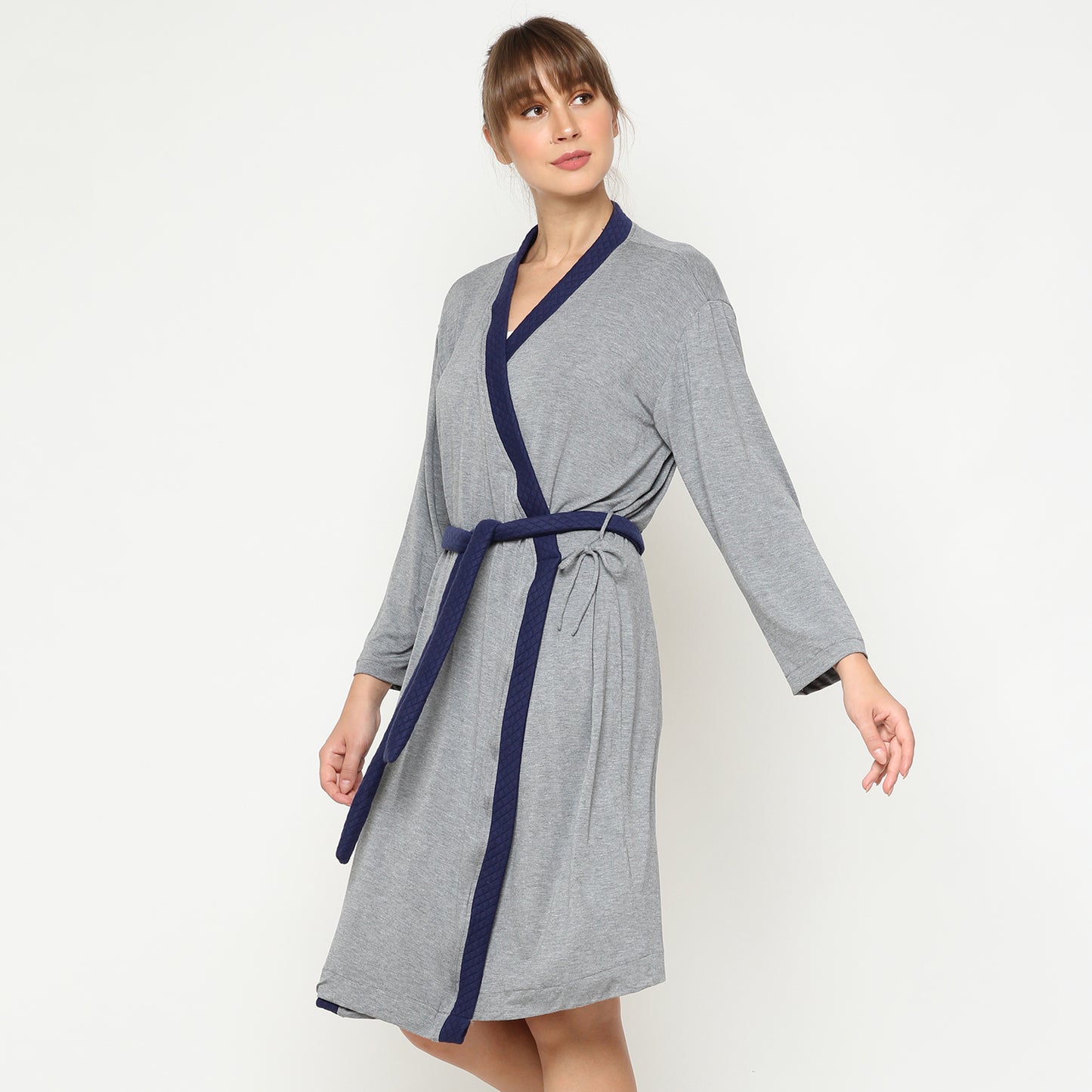 Maison Elmesa Nursing Robe - Darkmisty Navy