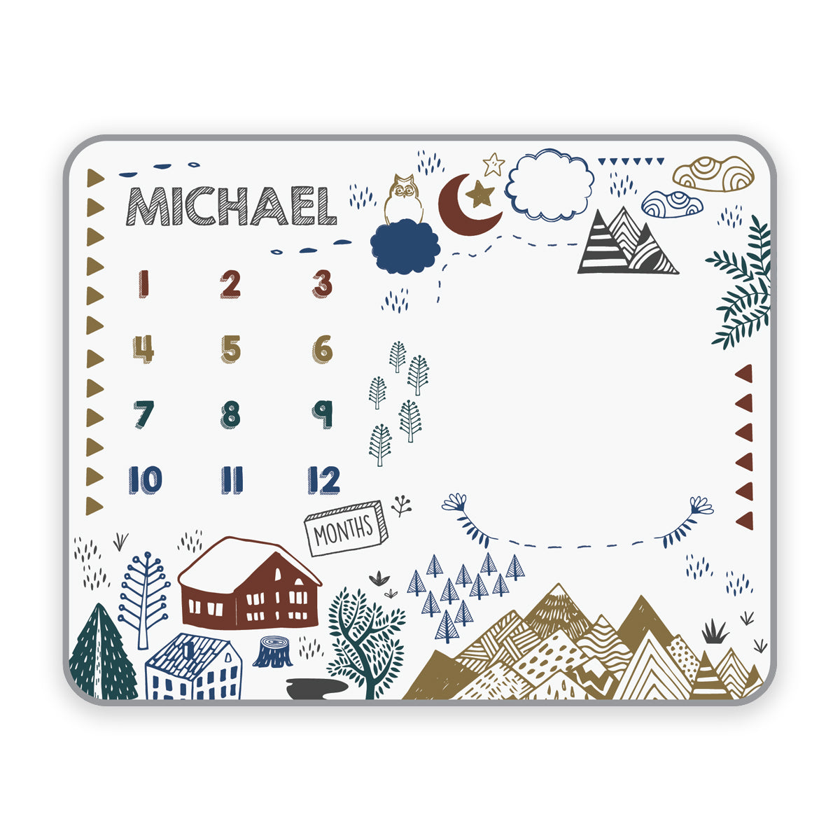 Maison Elmesa Baby Blanket - Milestone Series