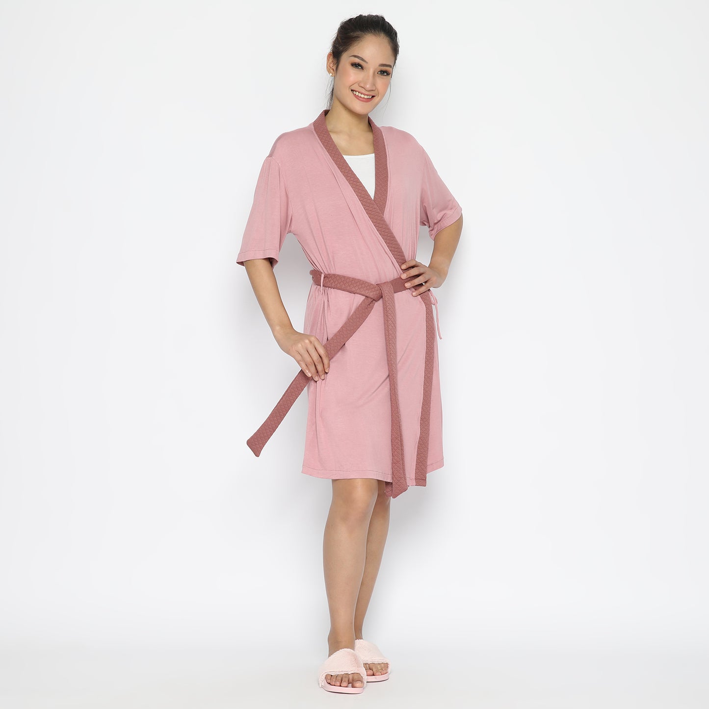 Maison Elmesa Nursing Robe Short - Lilac Mauve