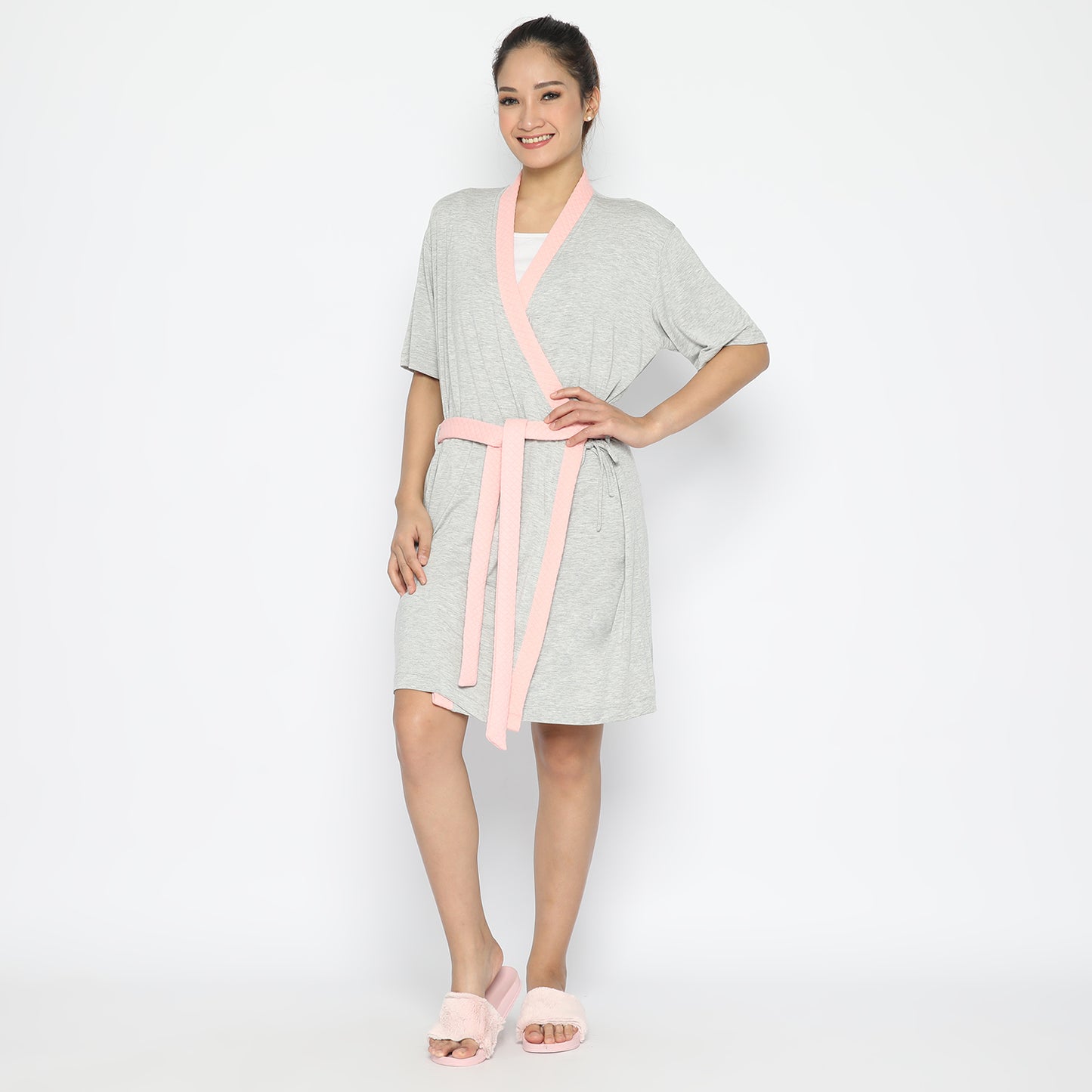 Maison Elmesa Nursing Robe Short - Misty Pink