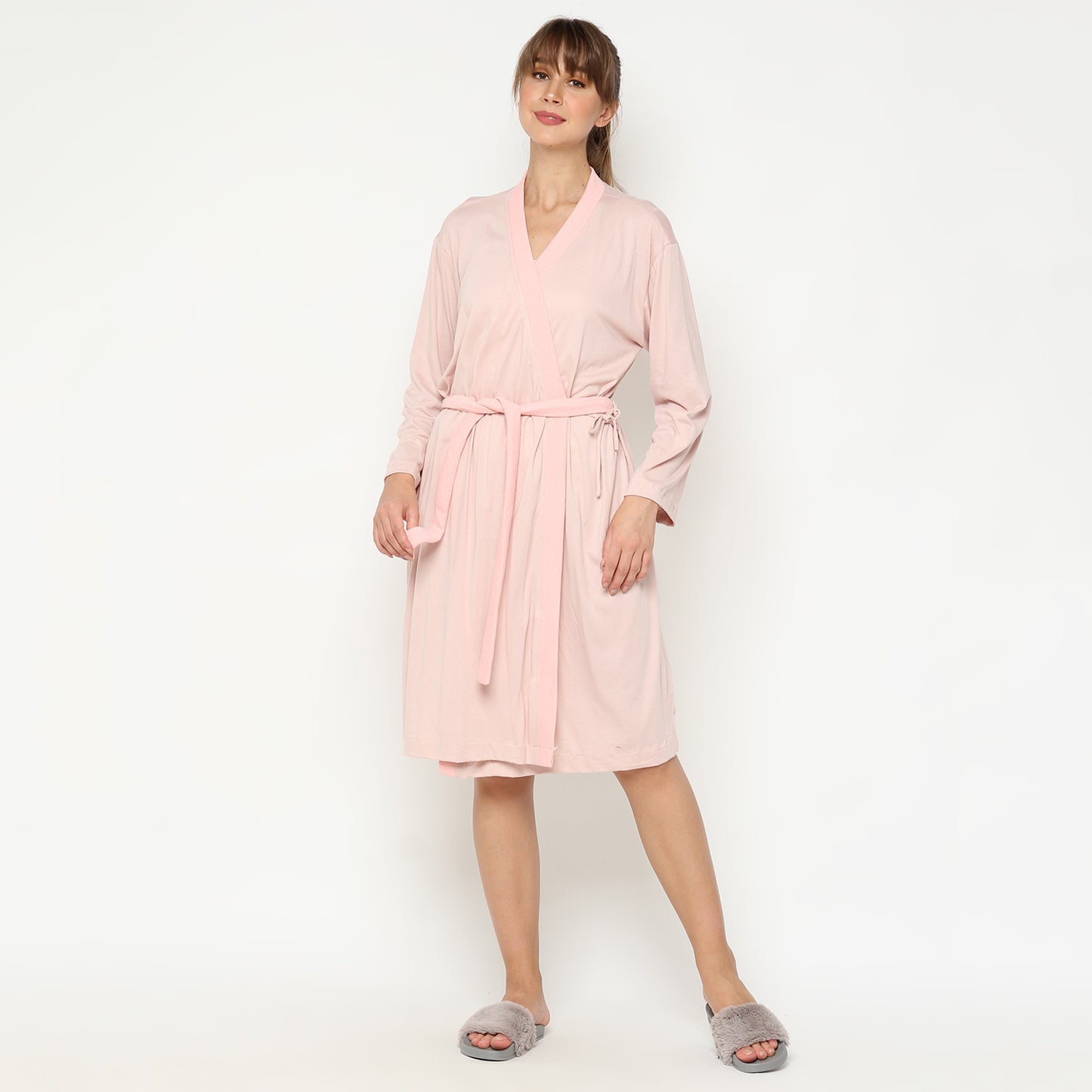 Maison Elmesa Nursing Robe - Baby Pink
