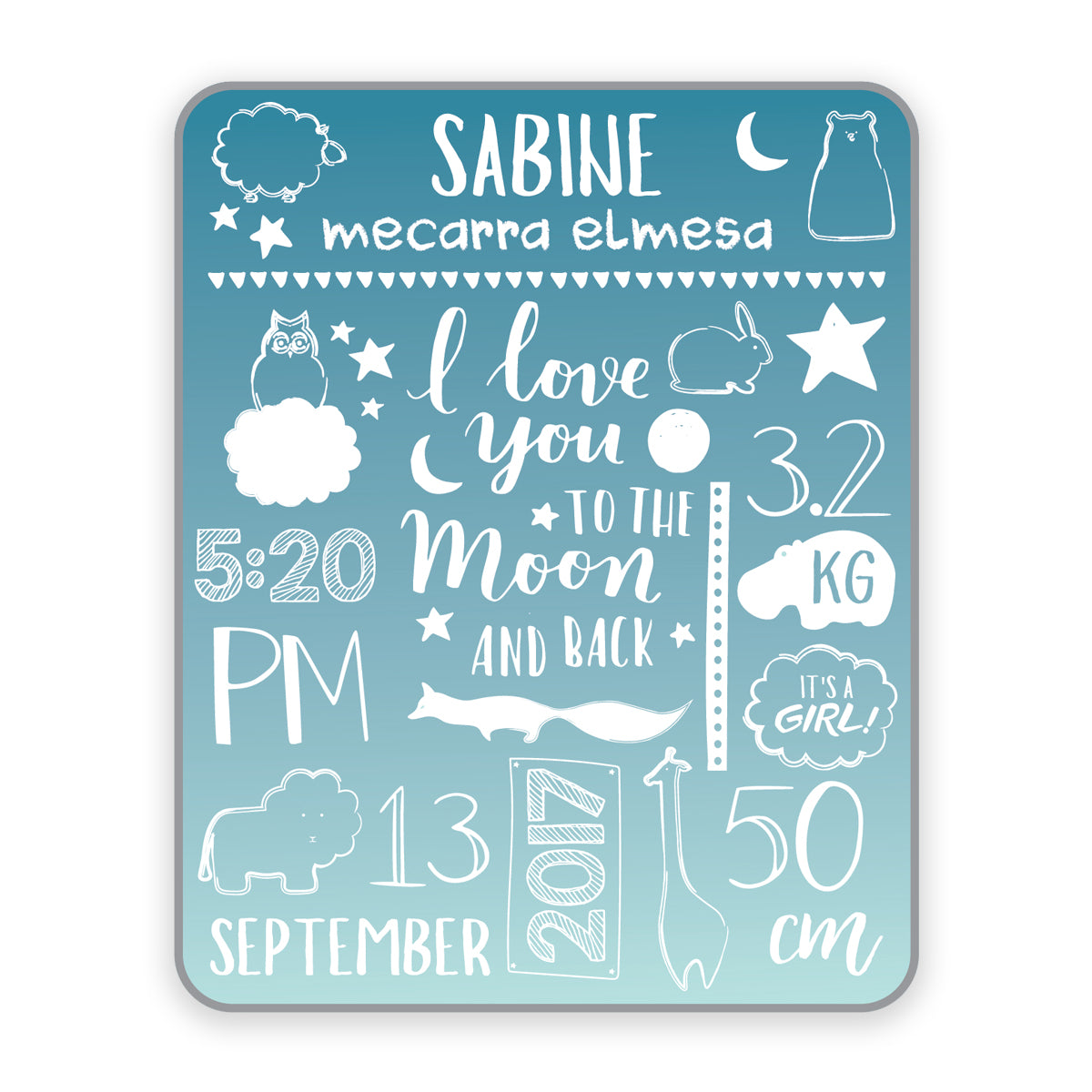Maison Elmesa Baby Blanket - Moon Series