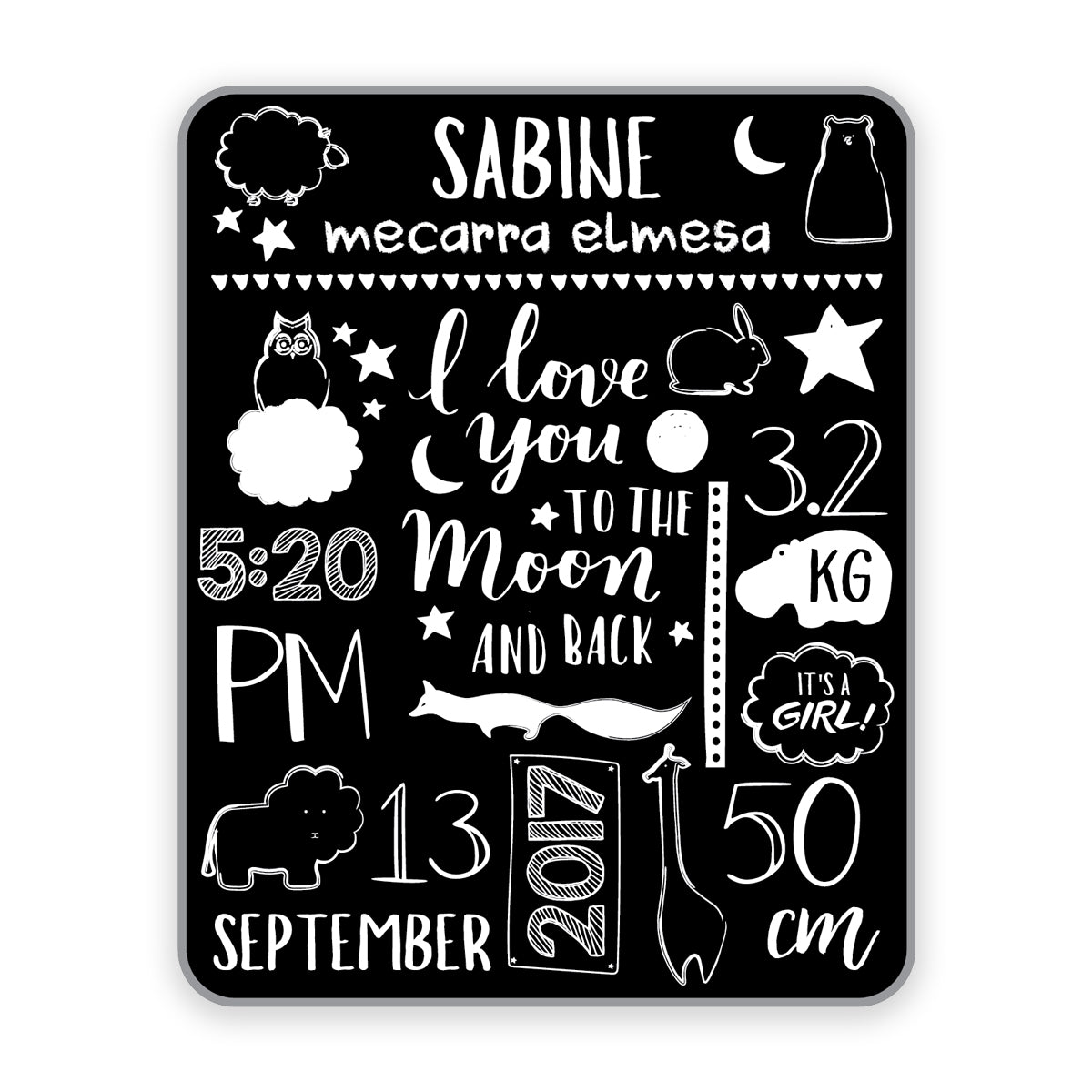 Maison Elmesa Baby Blanket - Moon Series