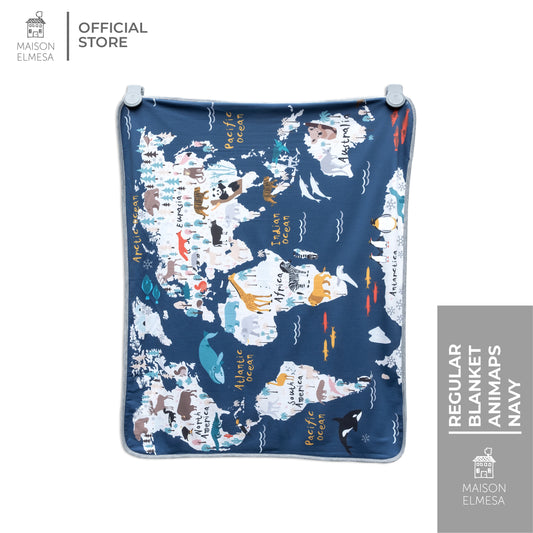 Maison Elmesa Baby Blanket - Animaps Navy
