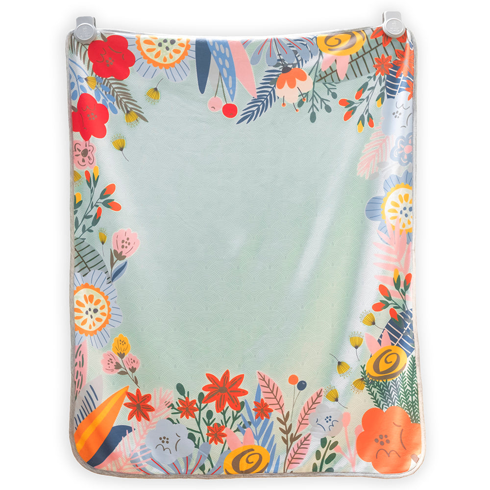 Maison Elmesa Baby Blanket - Fiore Blue Circle
