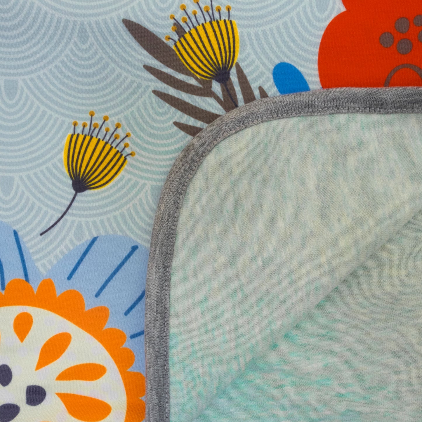 Maison Elmesa Baby Blanket - Fiore Blue Circle
