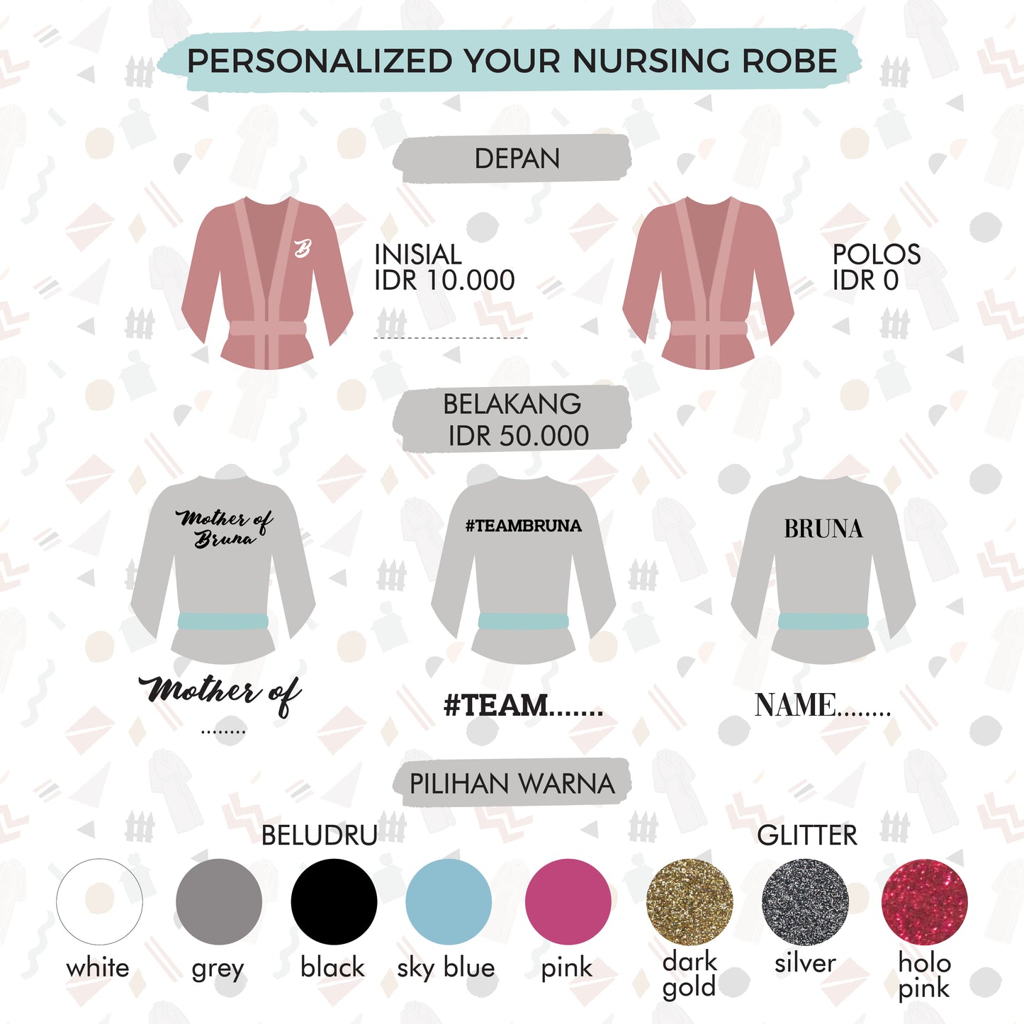 Maison Elmesa Nursing Robe Short - Lilac Mauve