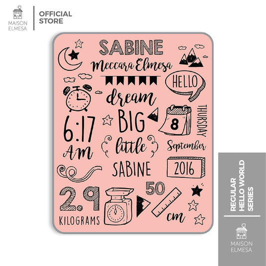 Maison Elmesa Baby Blanket - Hello World Series