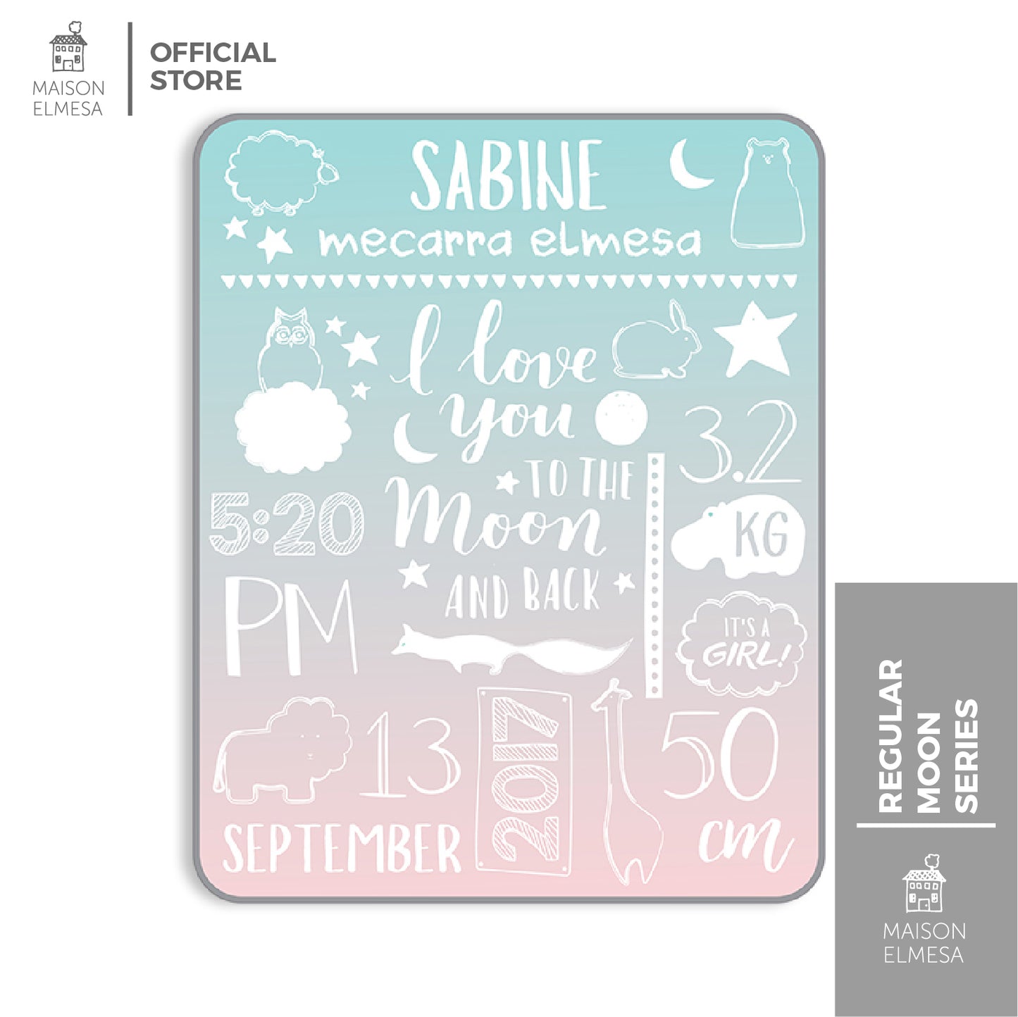 Maison Elmesa Baby Blanket - Moon Series