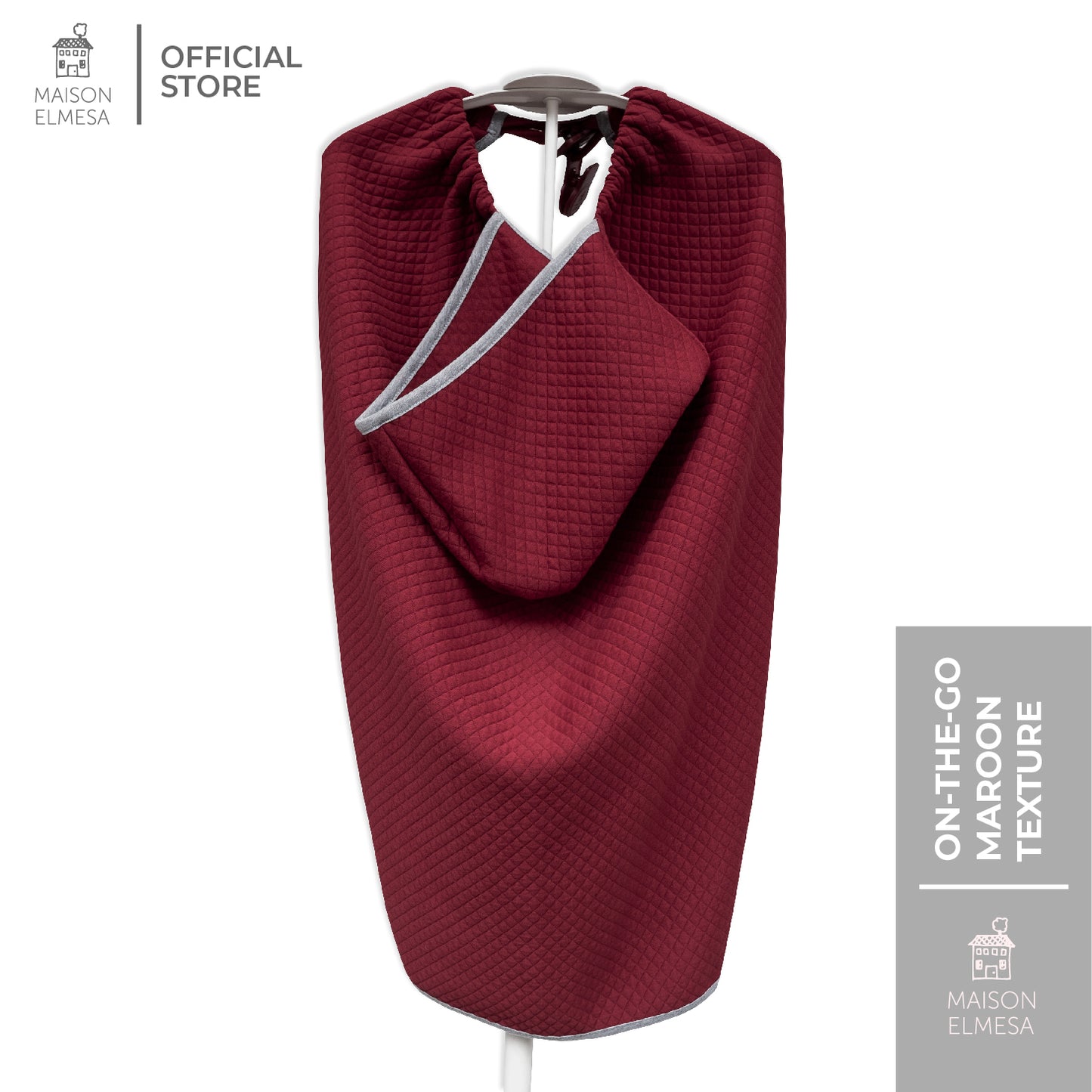 Maison Elmesa On-The-Go Blanket - Maroon Texture