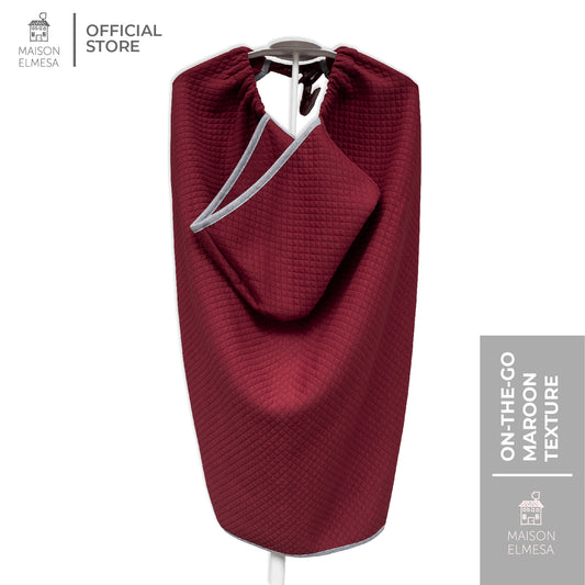 Maison Elmesa On-The-Go Blanket - Maroon Texture