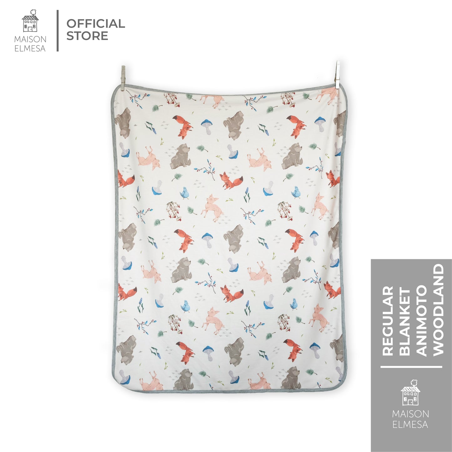 Maison Elmesa Baby Blanket - Animoto Woodland