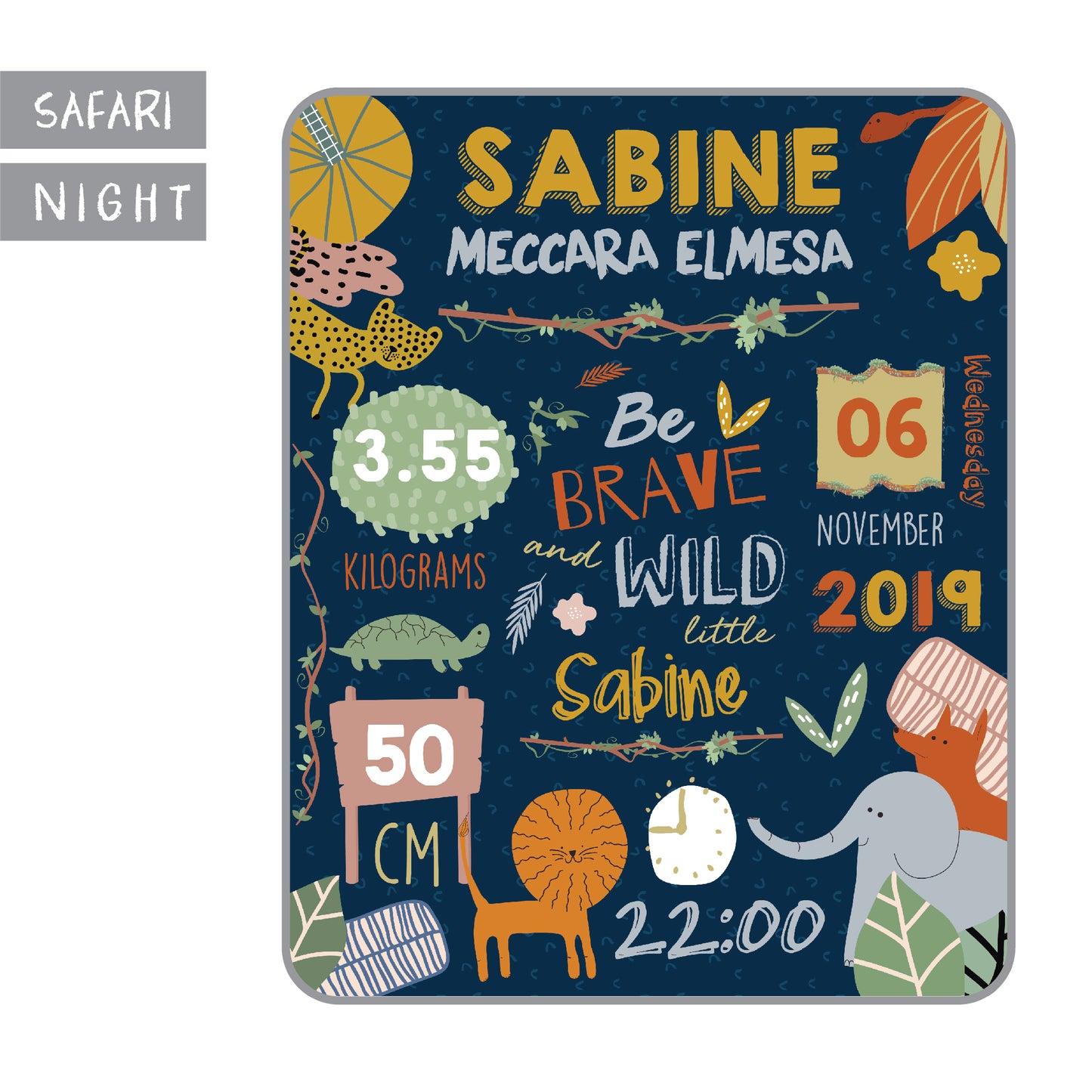 Maison Elmesa Baby Blanket - Safari Series