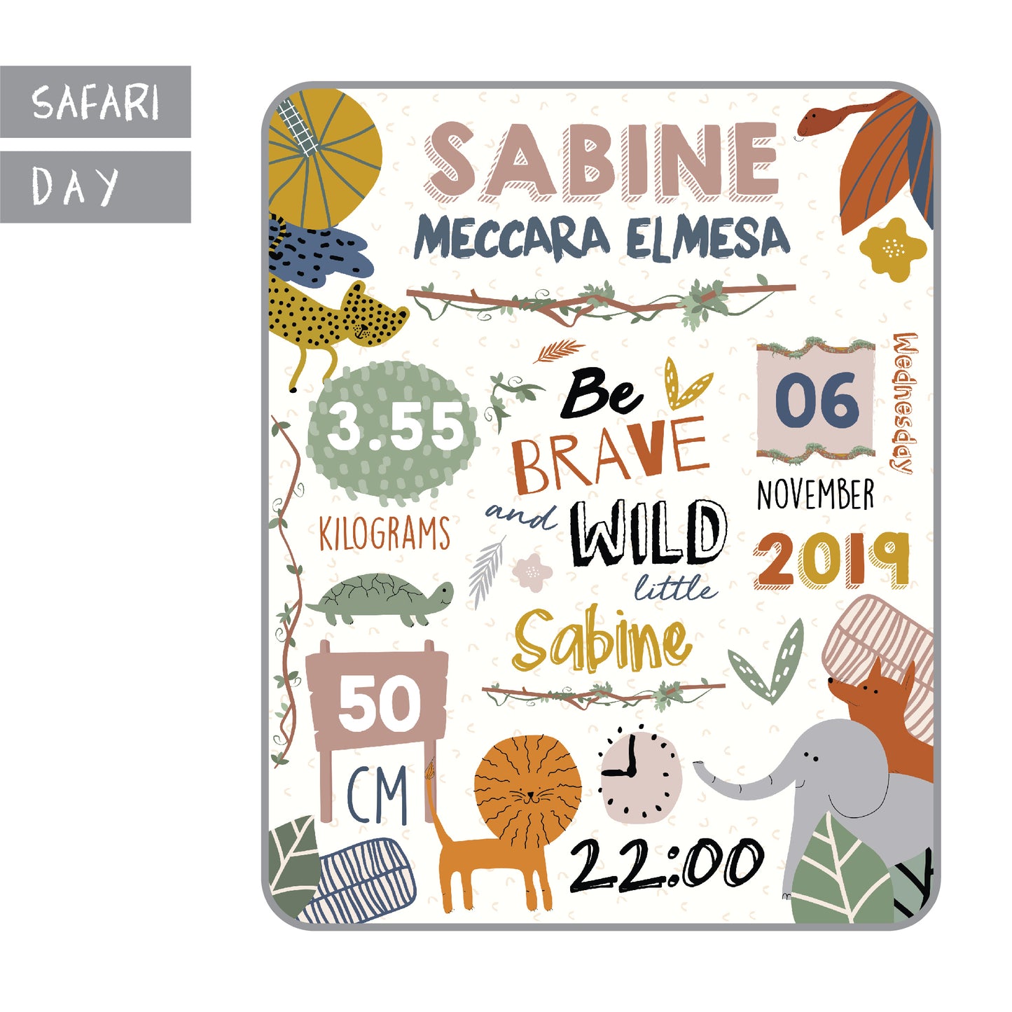 Maison Elmesa Baby Blanket - Safari Series