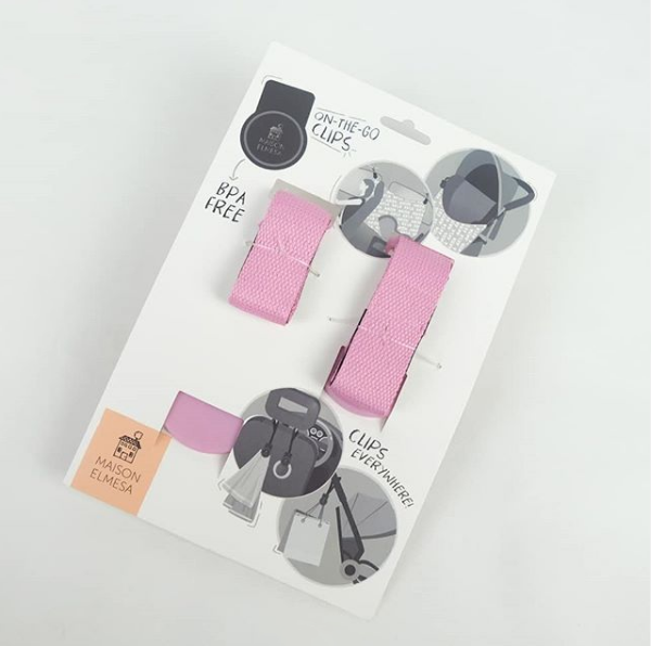 Maison Elmesa On The Go Clips Pink - Pink Strap