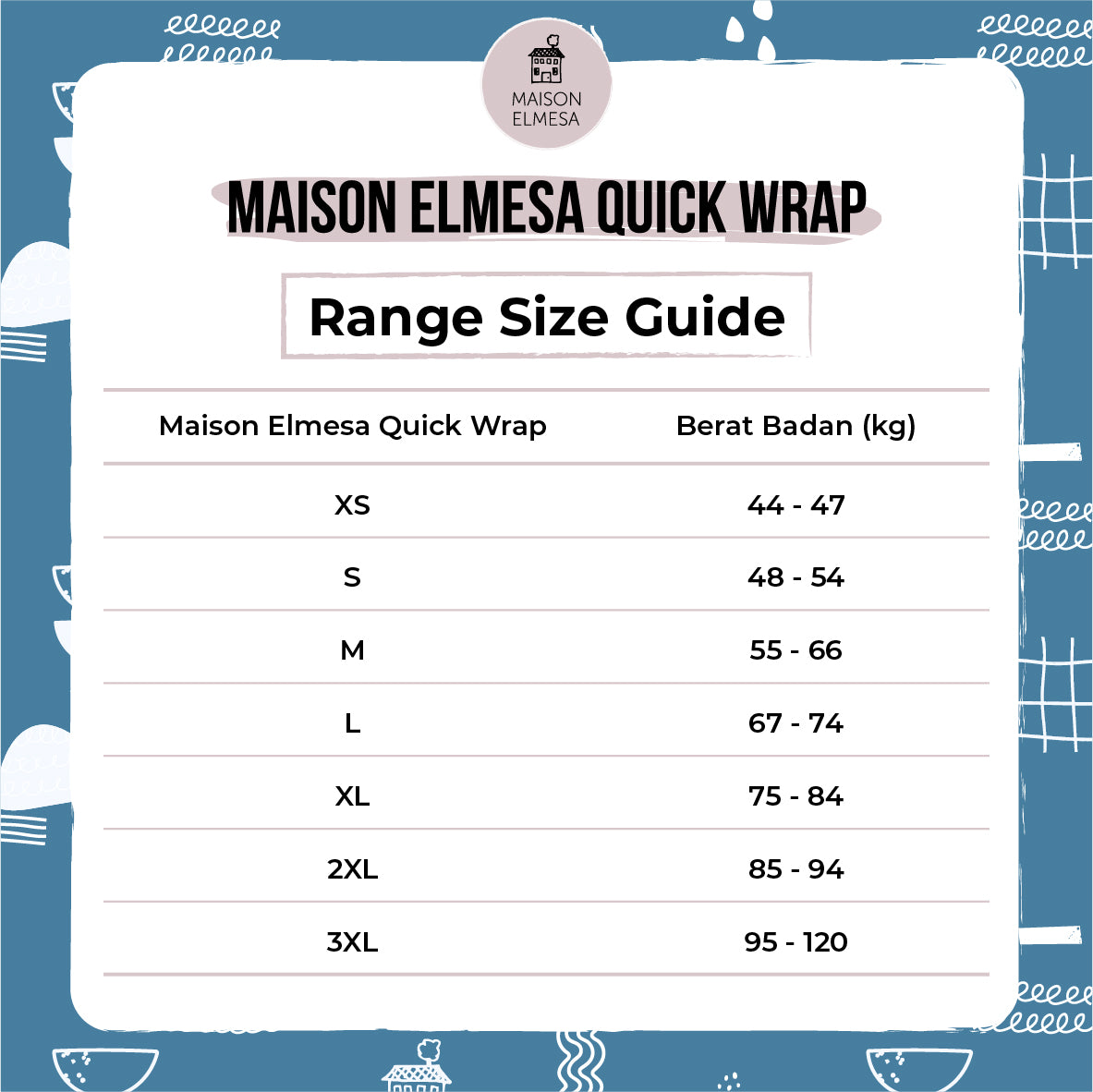Maison Elmesa Quick Wrap - Denim