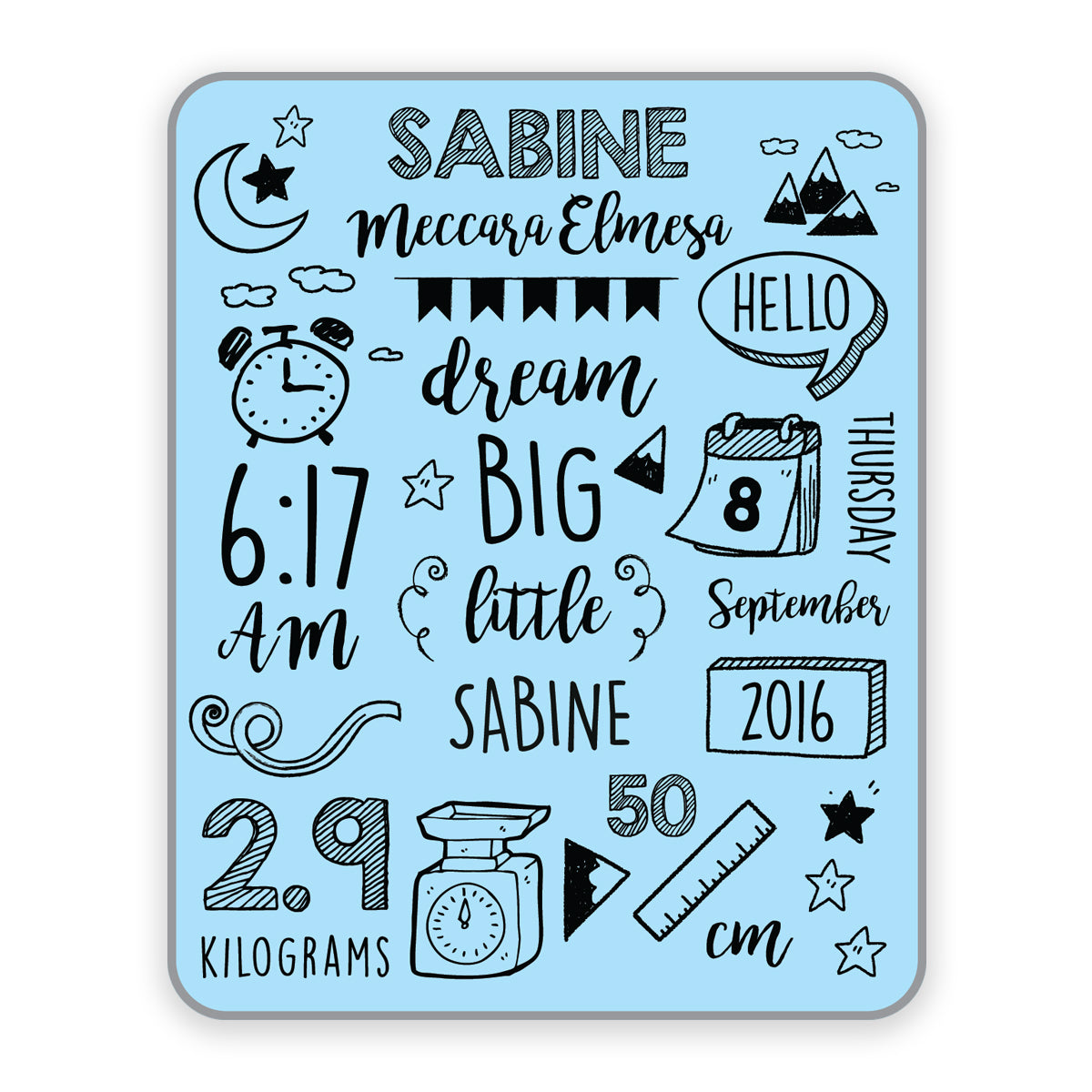 Maison Elmesa Baby Blanket - Hello World Series