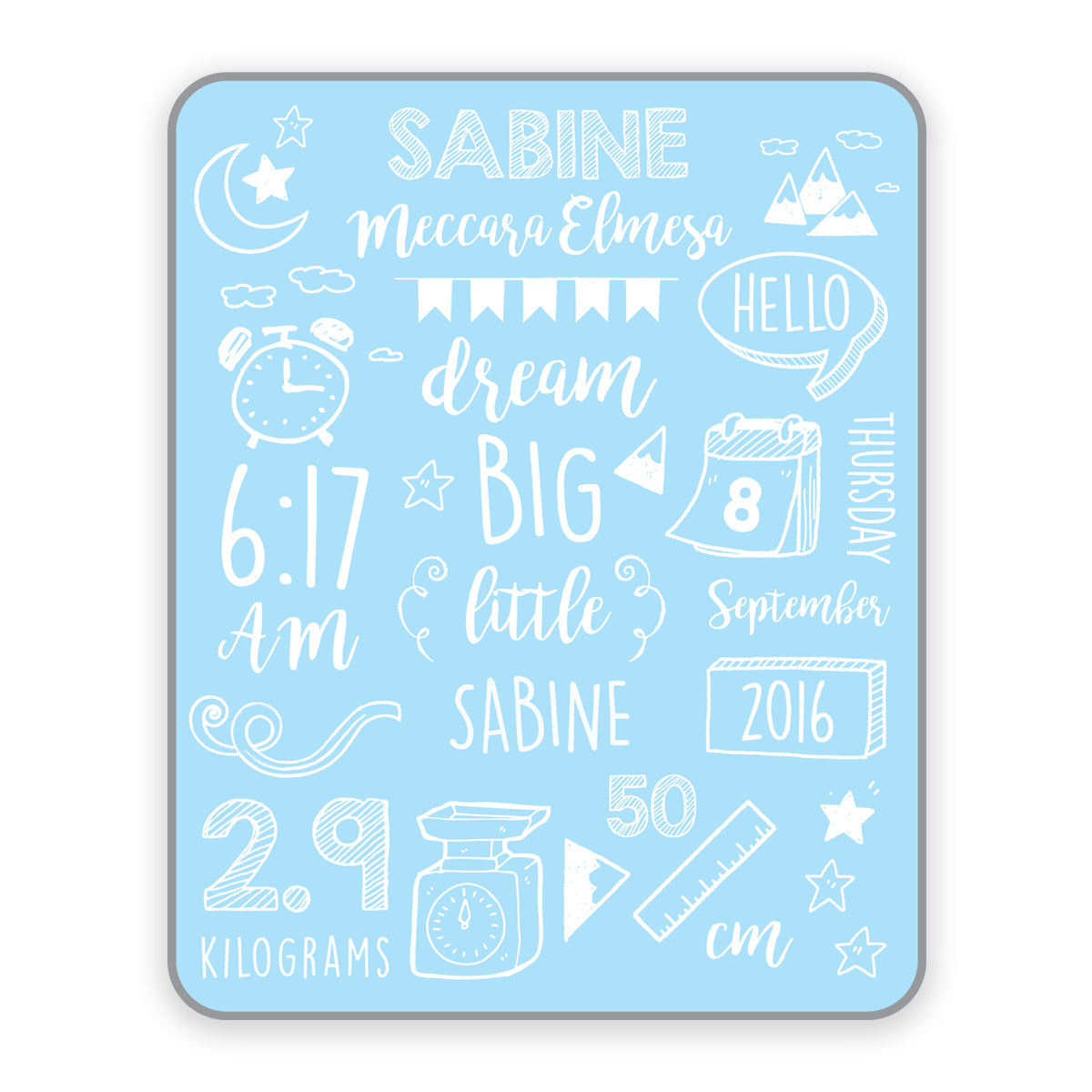 Maison Elmesa Baby Blanket - Hello World Series