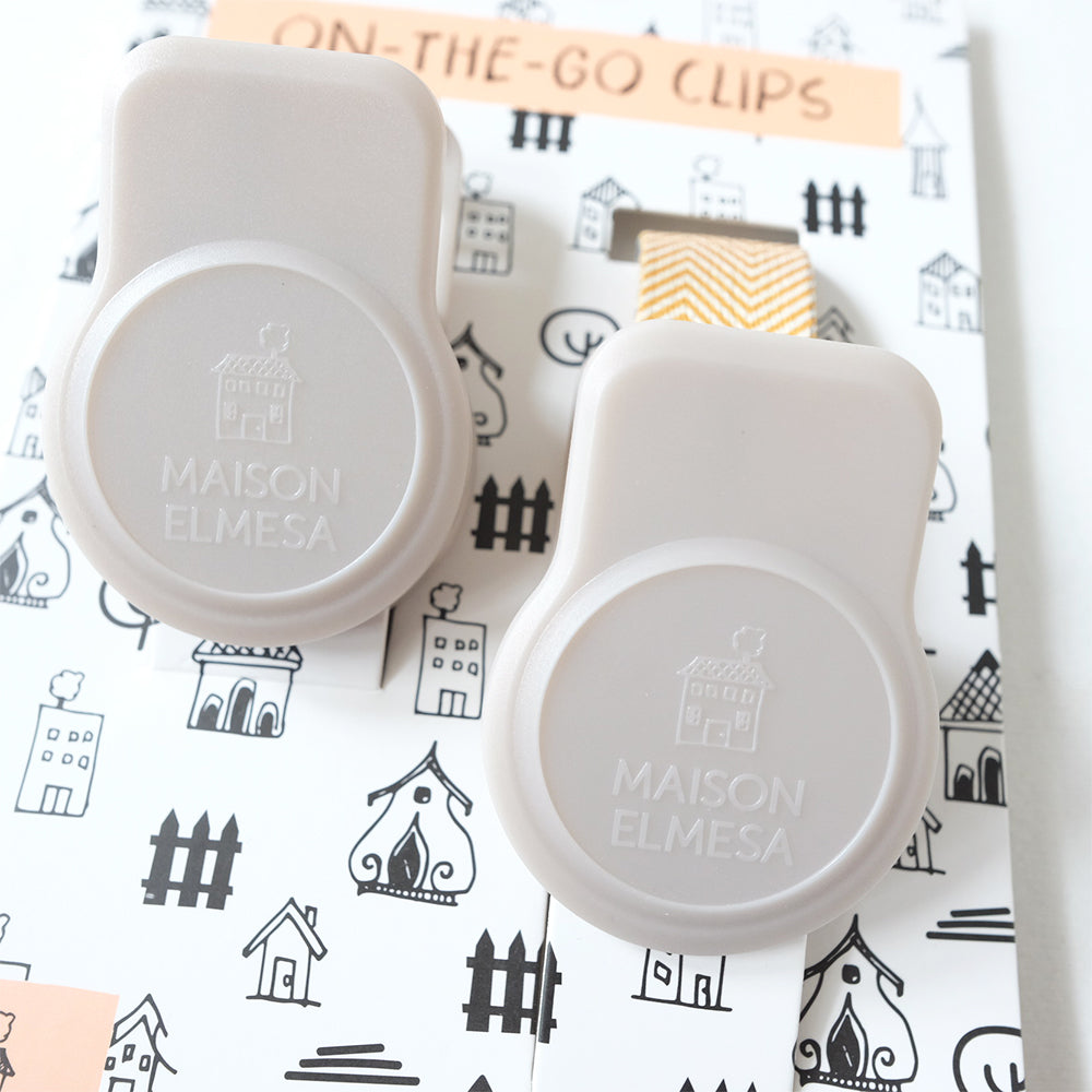 Maison Elmesa On The Go Clips Latte - Chevron Yellow Strap