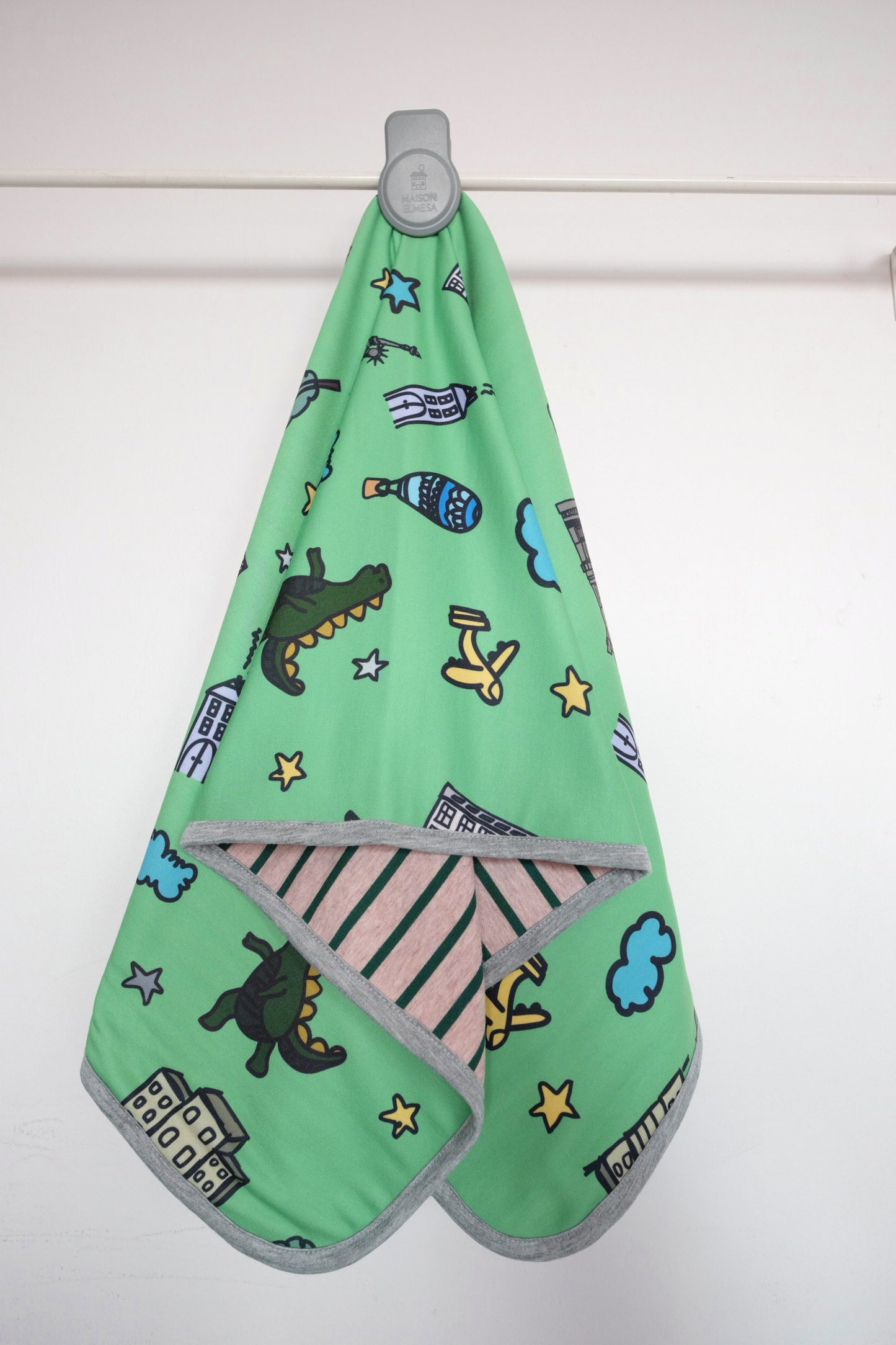 Maison Elmesa Baby Blanket - Nuyorkzilla Green