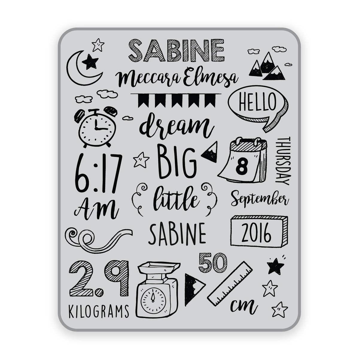 Maison Elmesa Baby Blanket - Hello World Series