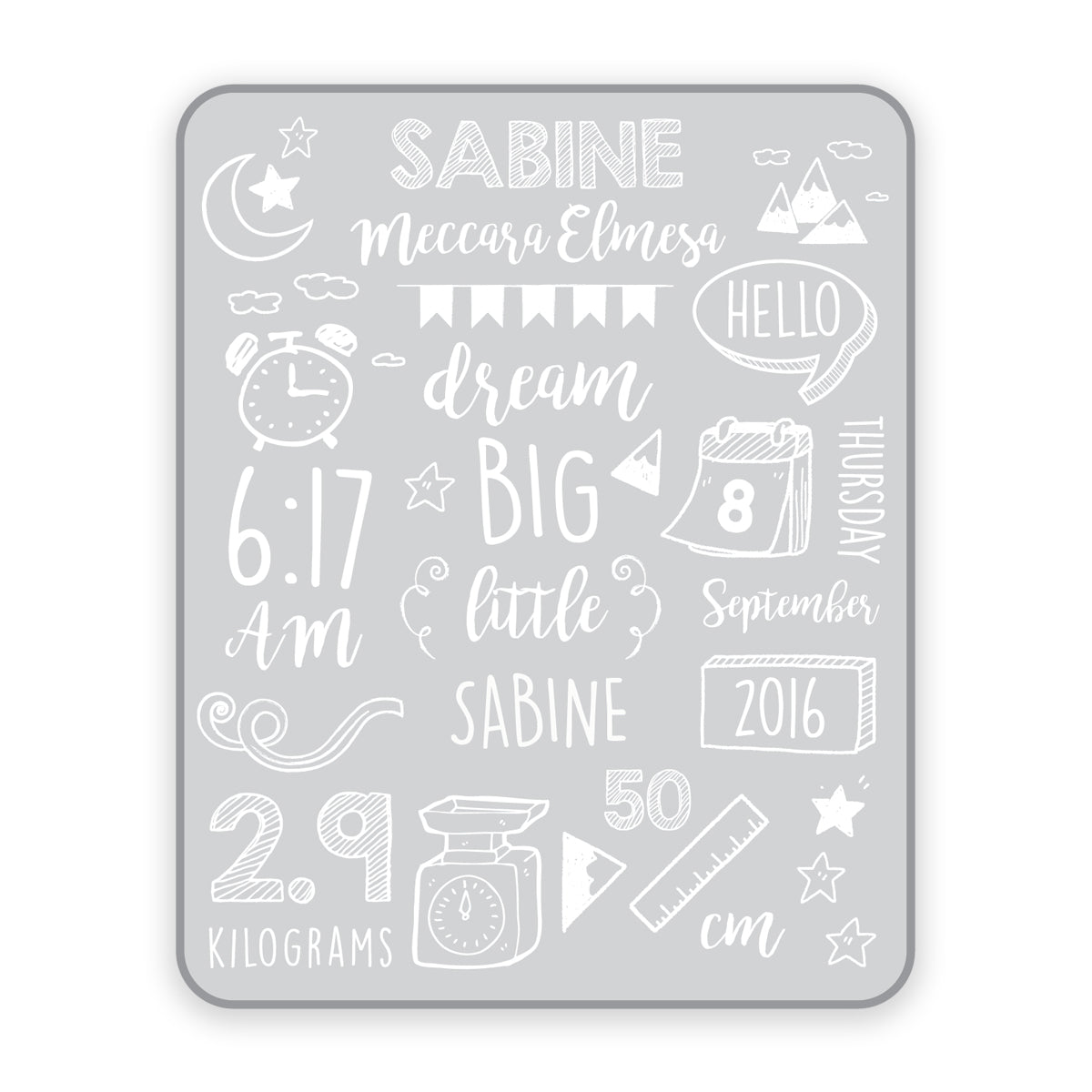 Maison Elmesa Baby Blanket - Hello World Series