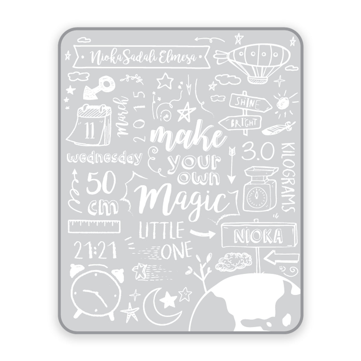 Maison Elmesa Baby Blanket - Doodles Series