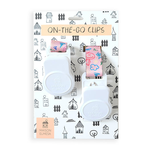 Maison Elmesa On The Go Clips White - Kids Crayon Peach Strap