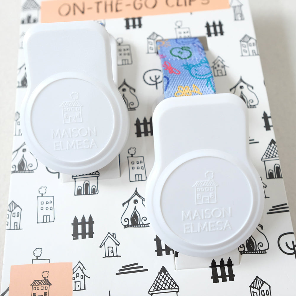 Maison Elmesa On The Go Clips White - Kids Crayon Purple Strap