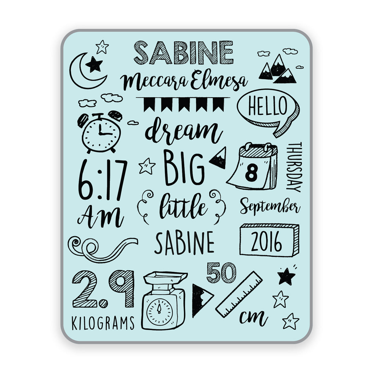 Maison Elmesa Baby Blanket - Hello World Series