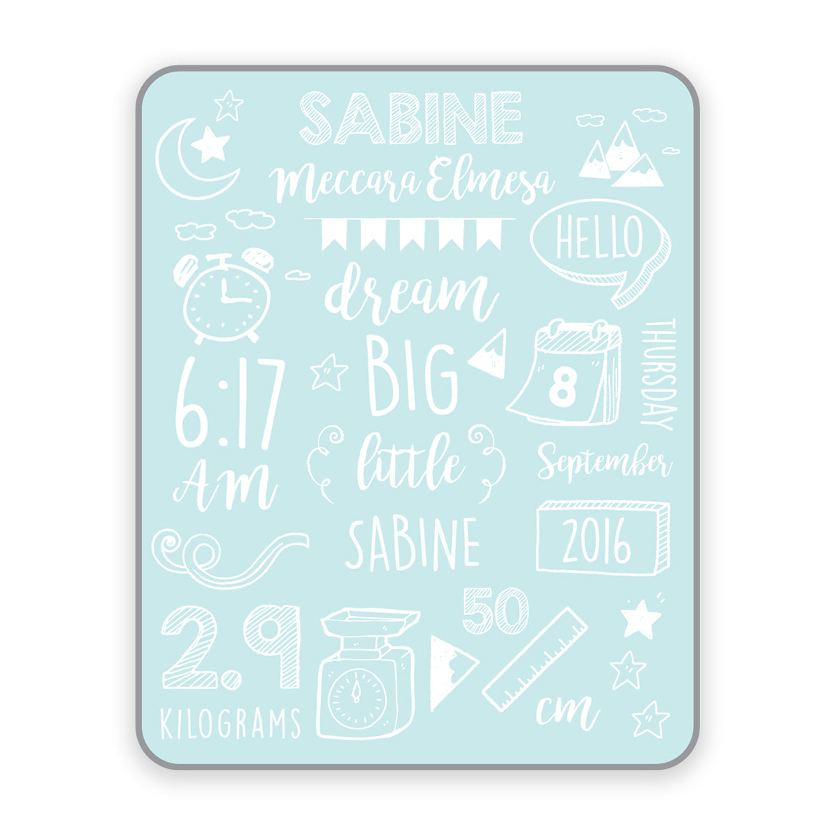 Maison Elmesa Baby Blanket - Hello World Series
