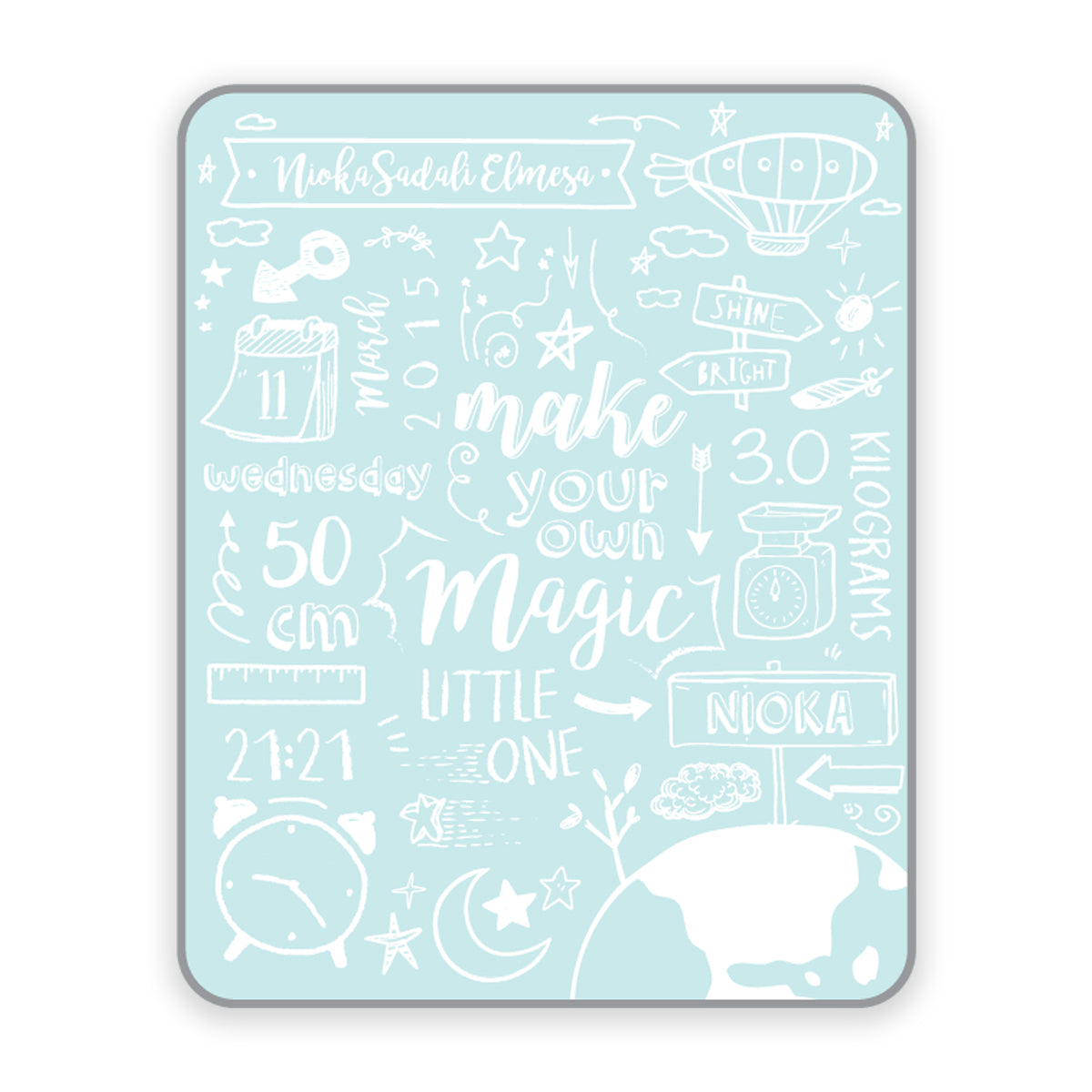 Maison Elmesa Baby Blanket - Doodles Series