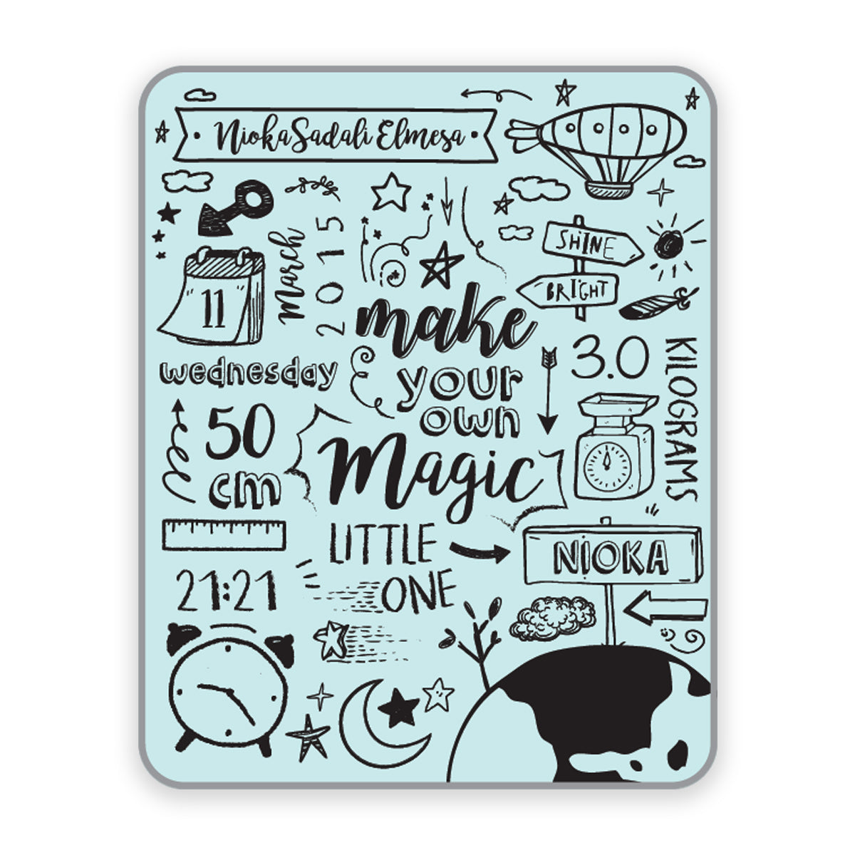 Maison Elmesa Baby Blanket - Doodles Series