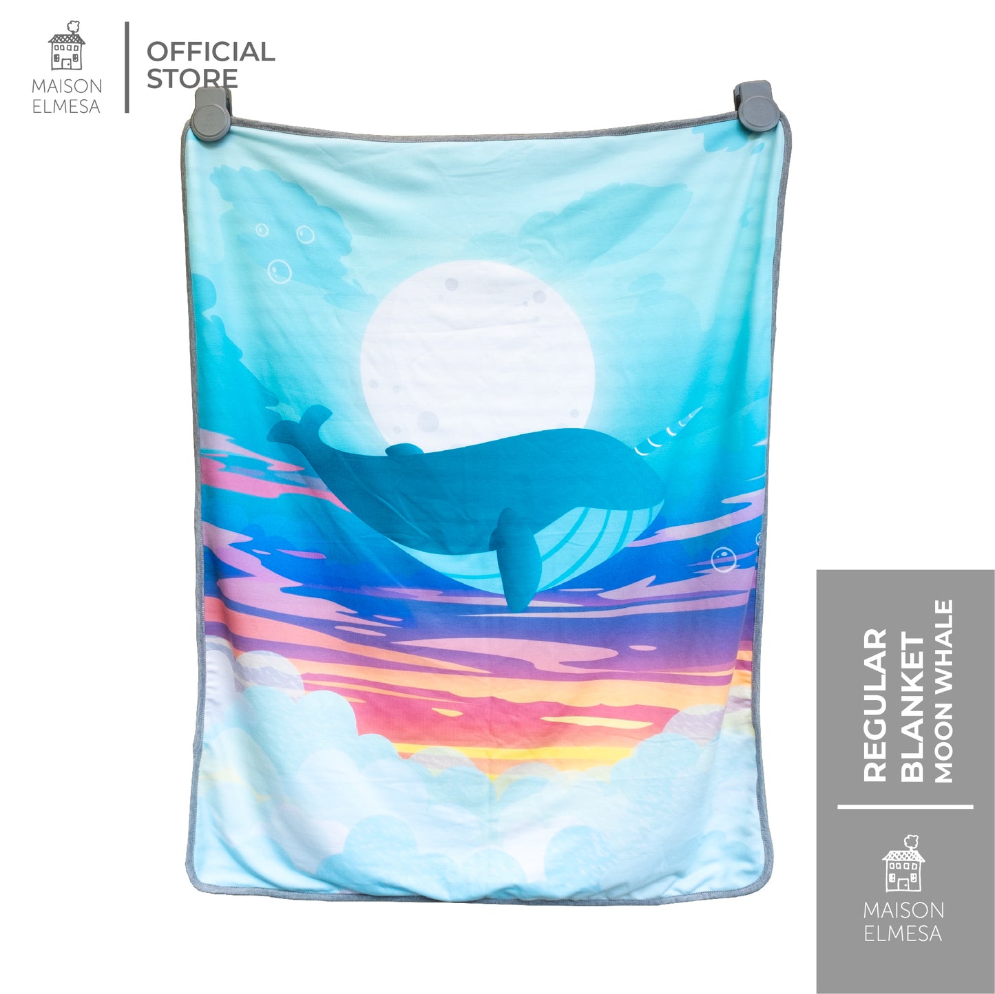 Maison Elmesa Baby Blanket - Moon Whale