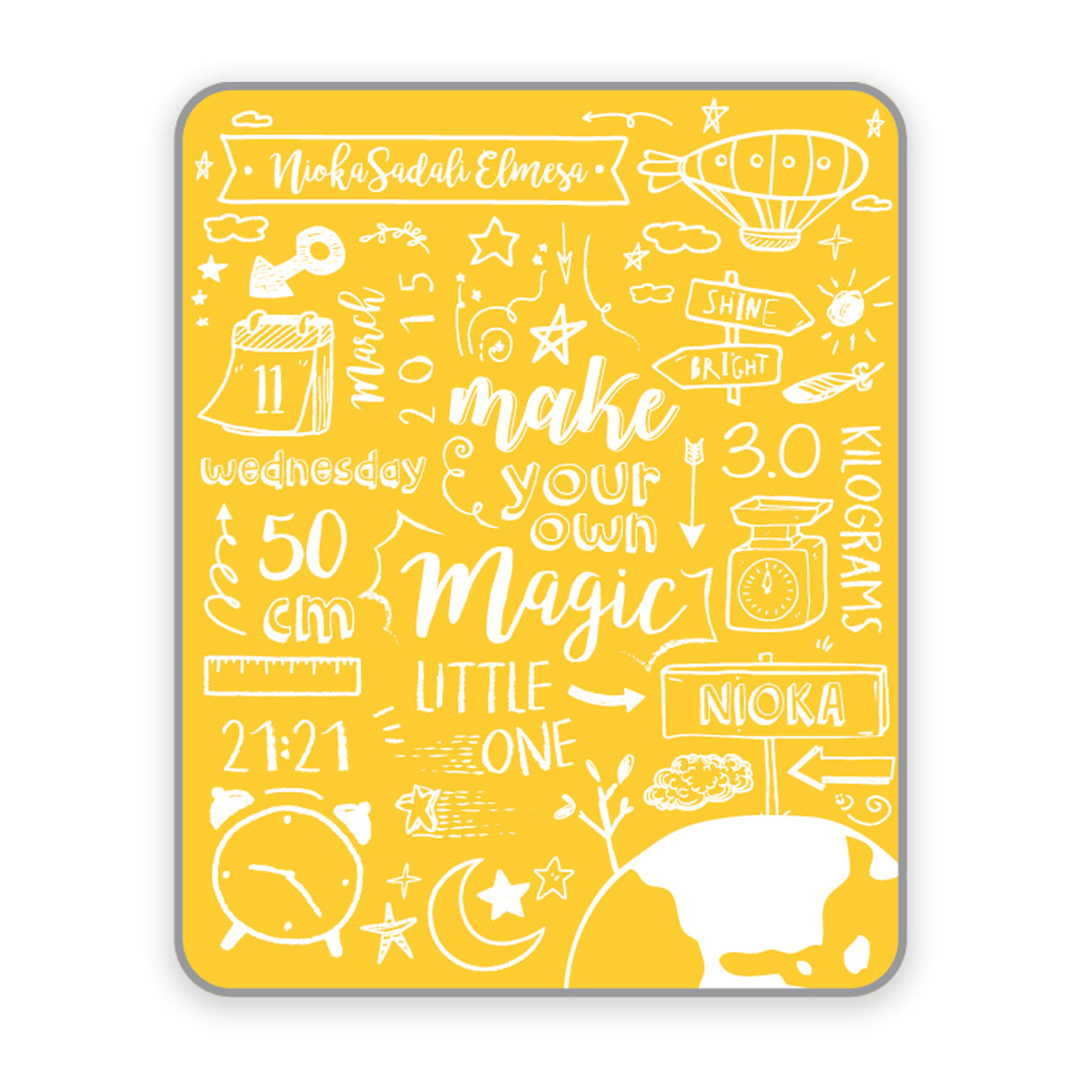 Maison Elmesa Baby Blanket - Doodles Series