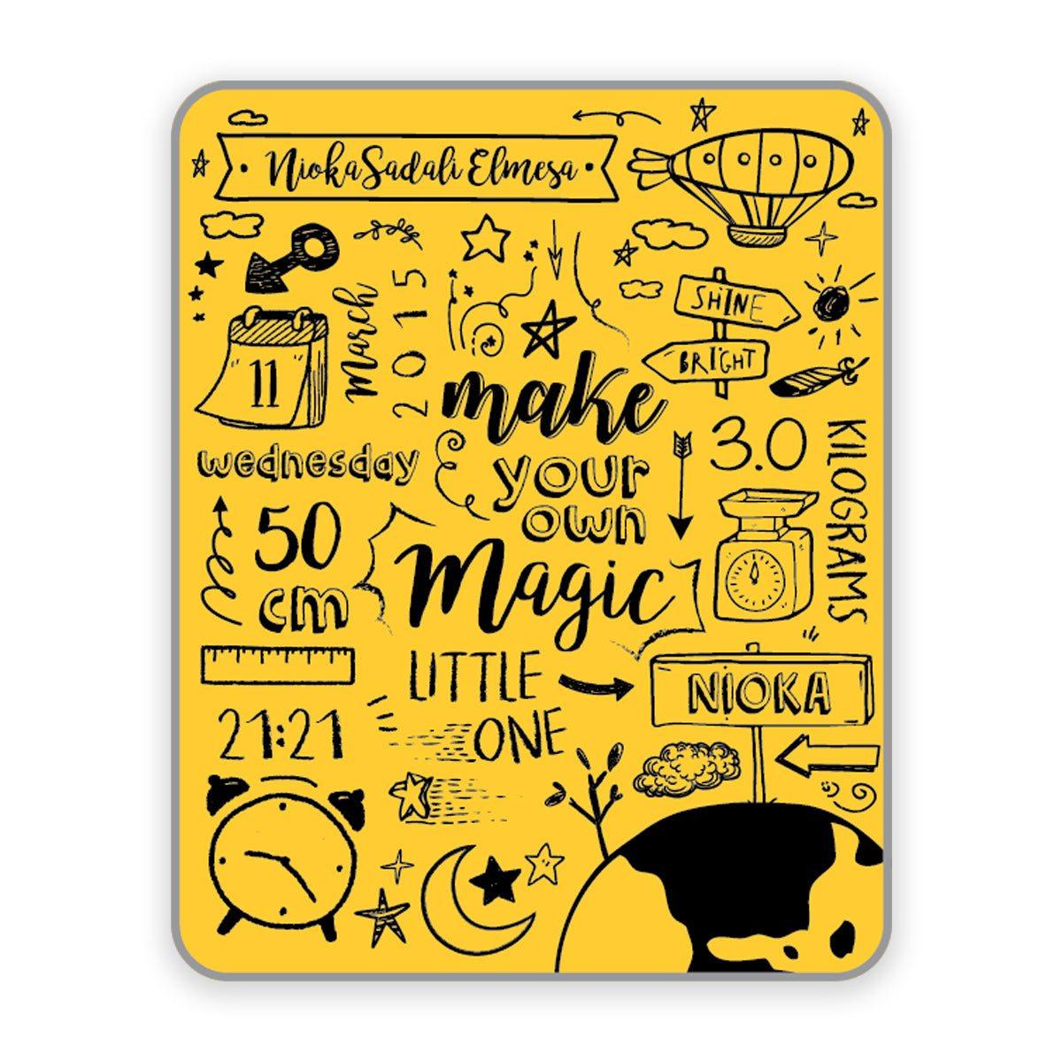 Maison Elmesa Baby Blanket - Doodles Series