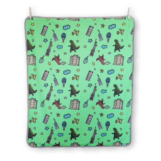 Maison Elmesa Baby Blanket - Nuyorkzilla Green