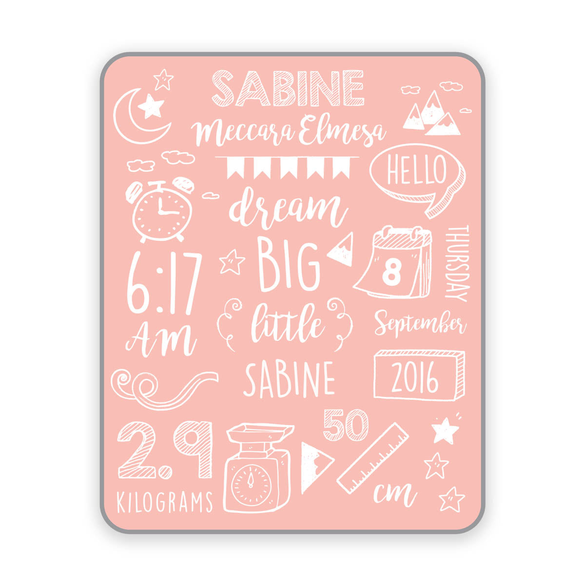 Maison Elmesa Baby Blanket - Hello World Series