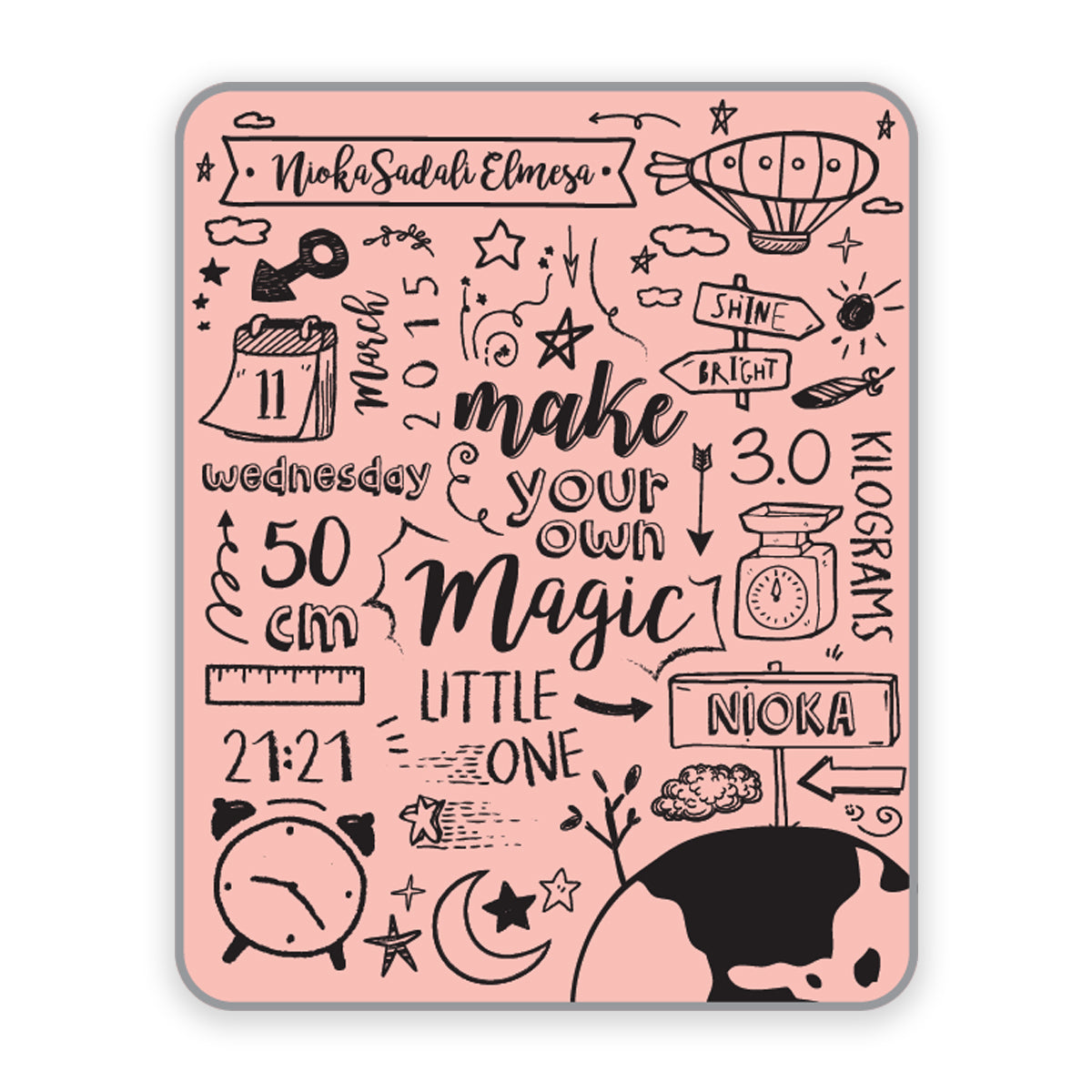 Maison Elmesa Baby Blanket - Doodles Series
