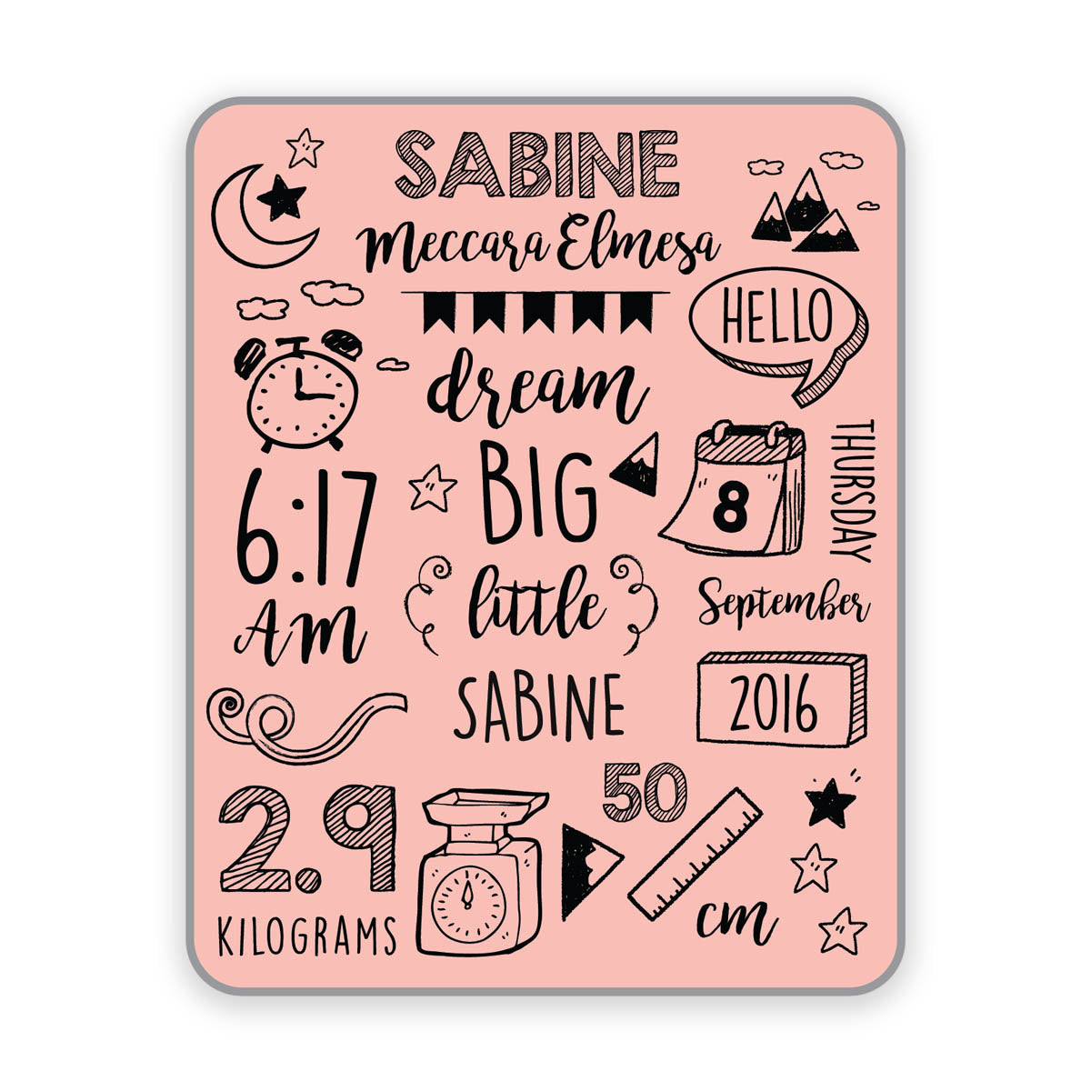Maison Elmesa Baby Blanket - Hello World Series