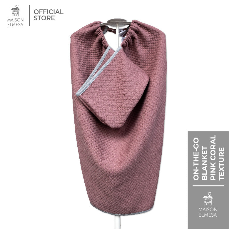 Maison Elmesa On-The-Go Blanket - Pink Coral Texture