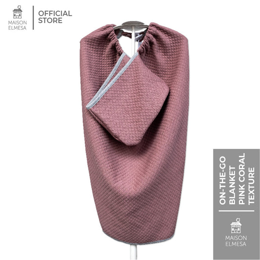 Maison Elmesa On-The-Go Blanket - Pink Coral Texture