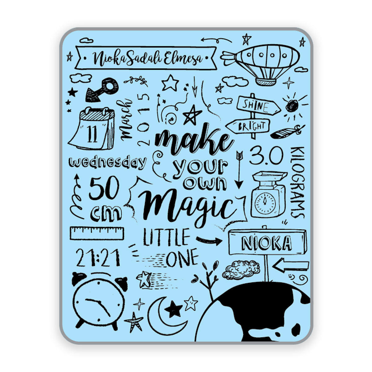 Maison Elmesa Baby Blanket - Doodles Series
