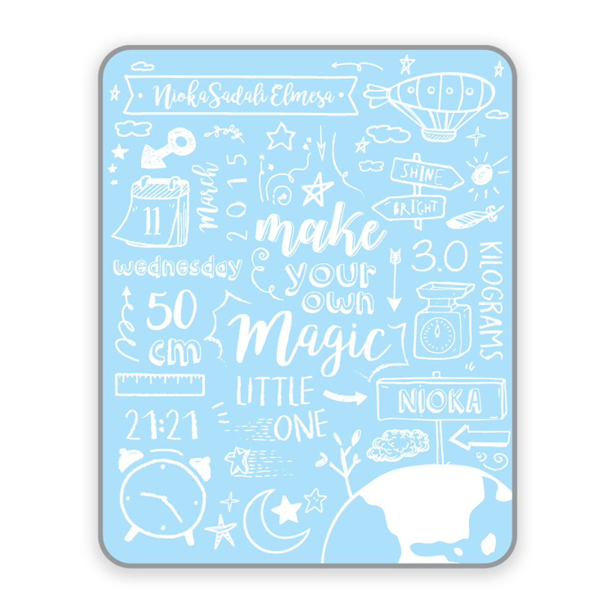 Maison Elmesa Baby Blanket - Doodles Series
